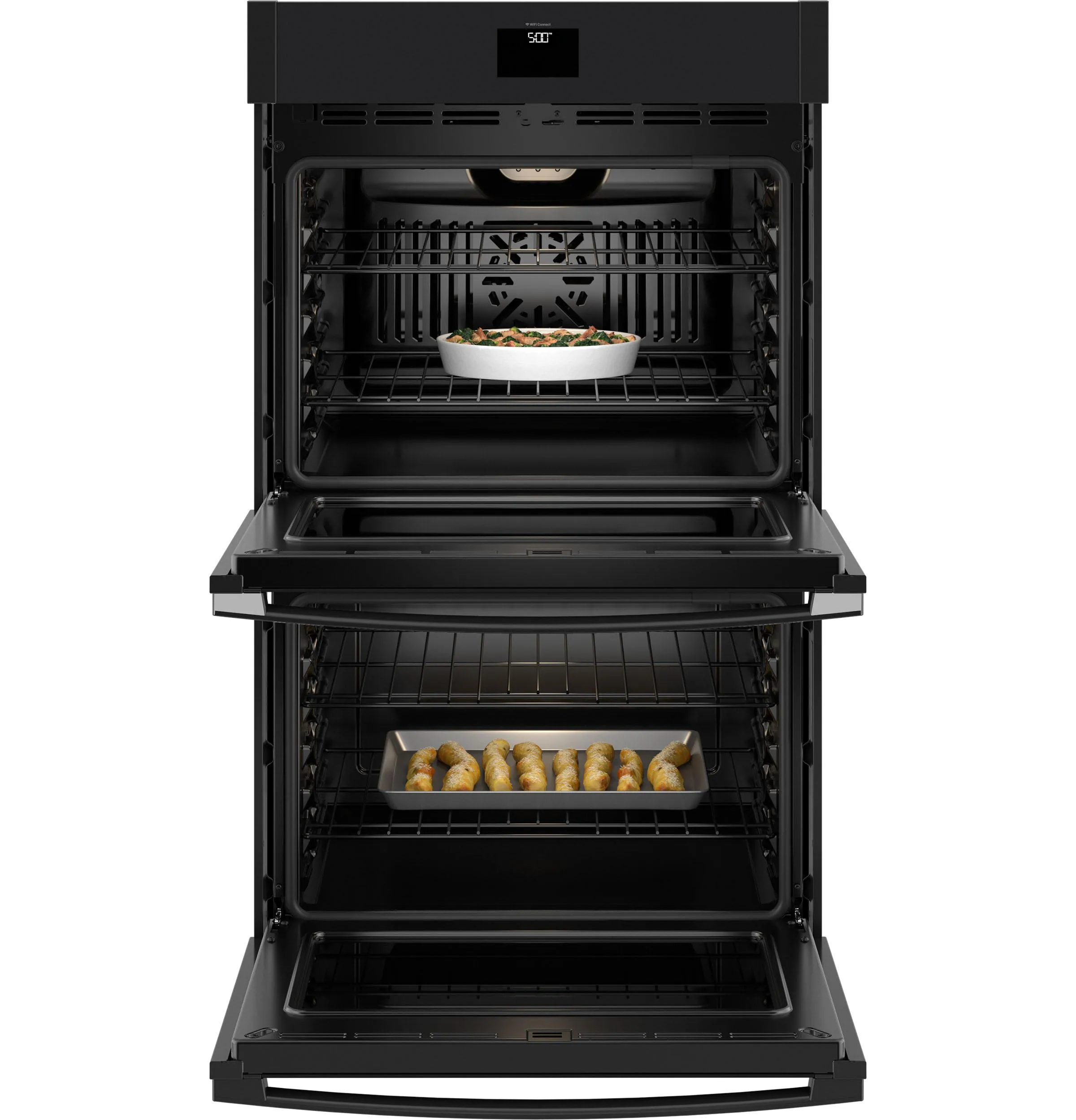 Ge Appliances JTD5000DVBB Ge 30 Smart Built-In Self-Clean Convection Double Wall Oven With No Preheat Air Fry
