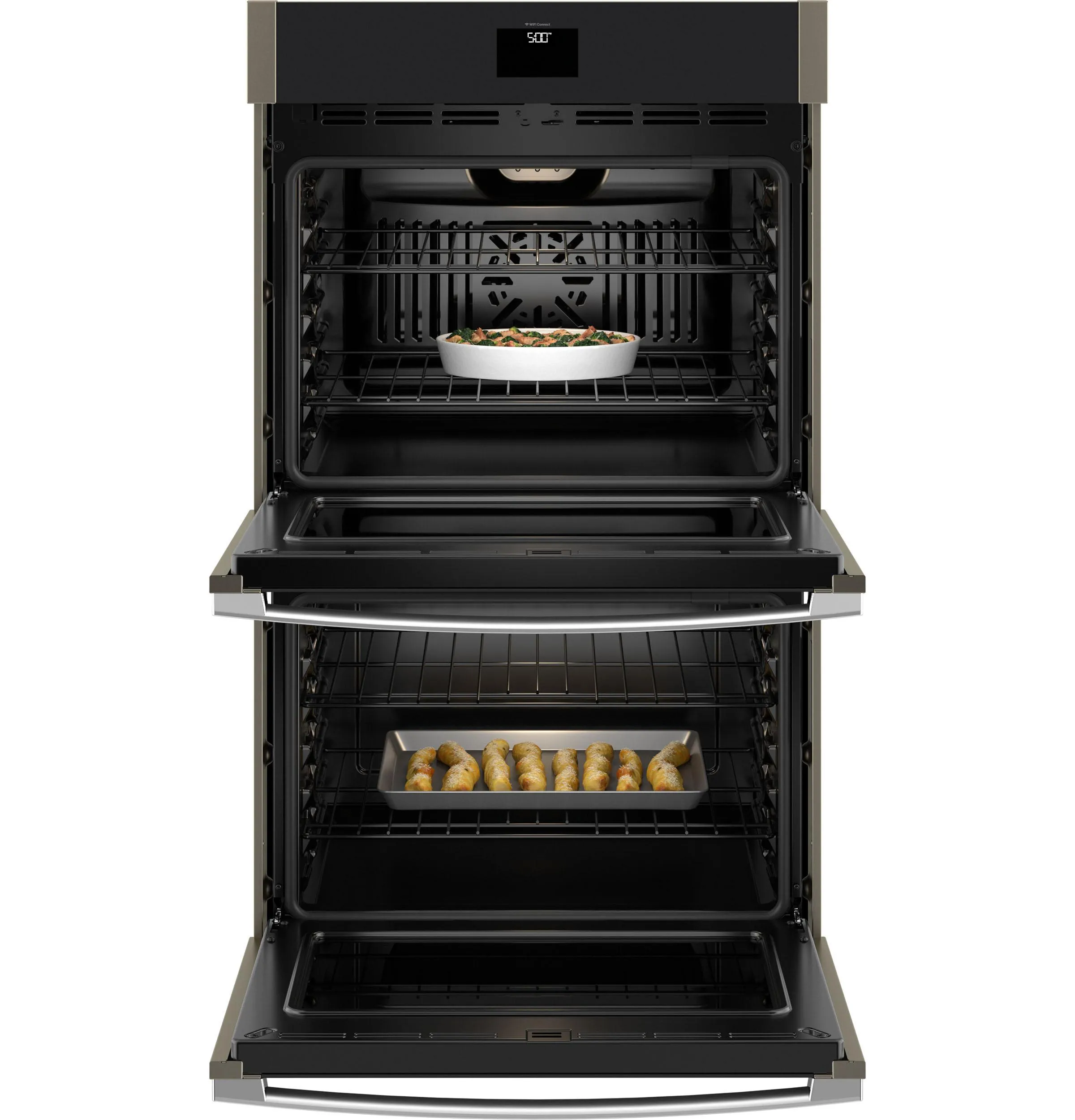 Ge Appliances JTD5000EVES Ge 30 Smart Built-In Self-Clean Convection Double Wall Oven With No Preheat Air Fry