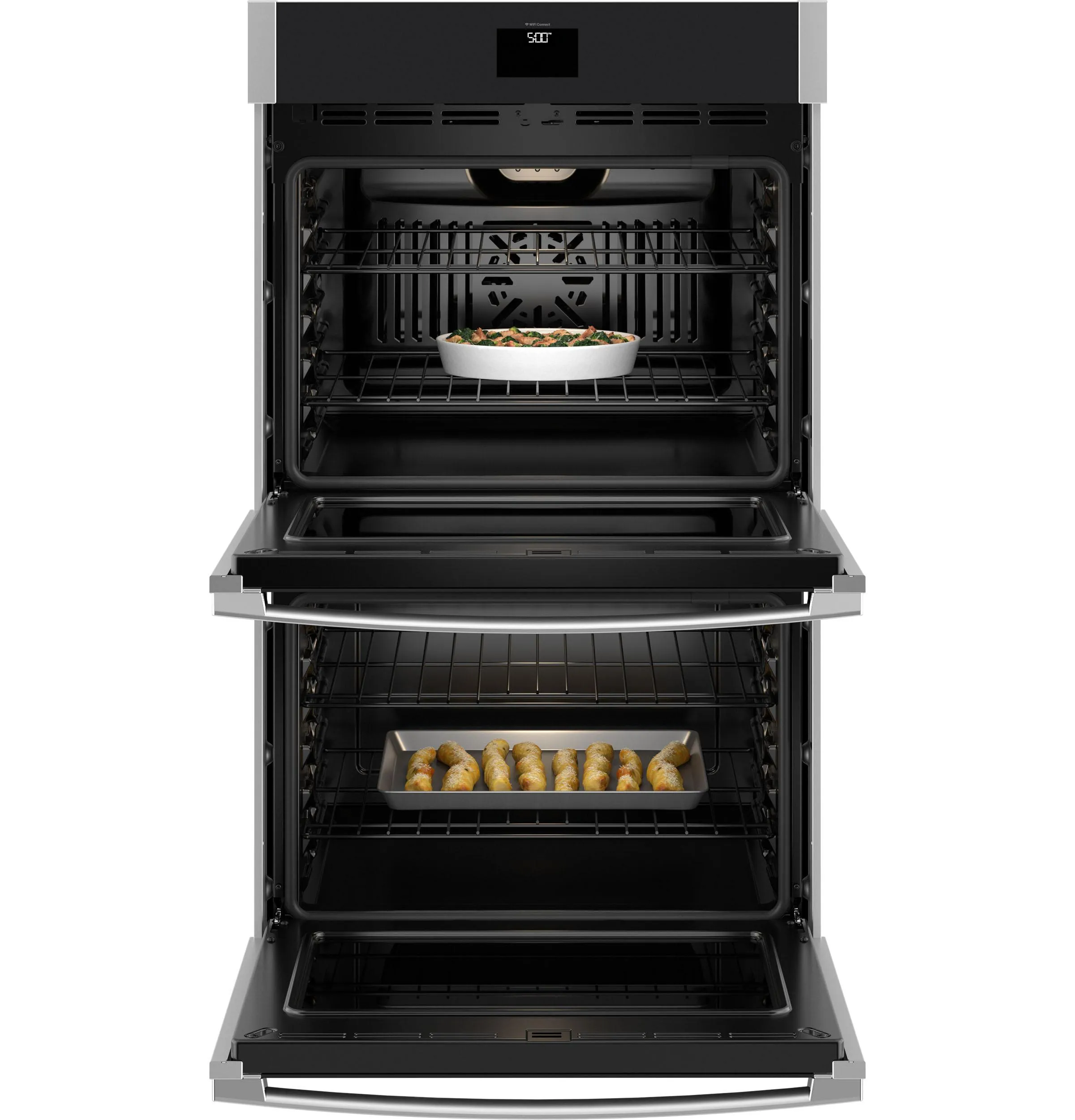 Ge Appliances JTD5000SVSS Ge 30 Smart Built-In Self-Clean Convection Double Wall Oven With No Preheat Air Fry