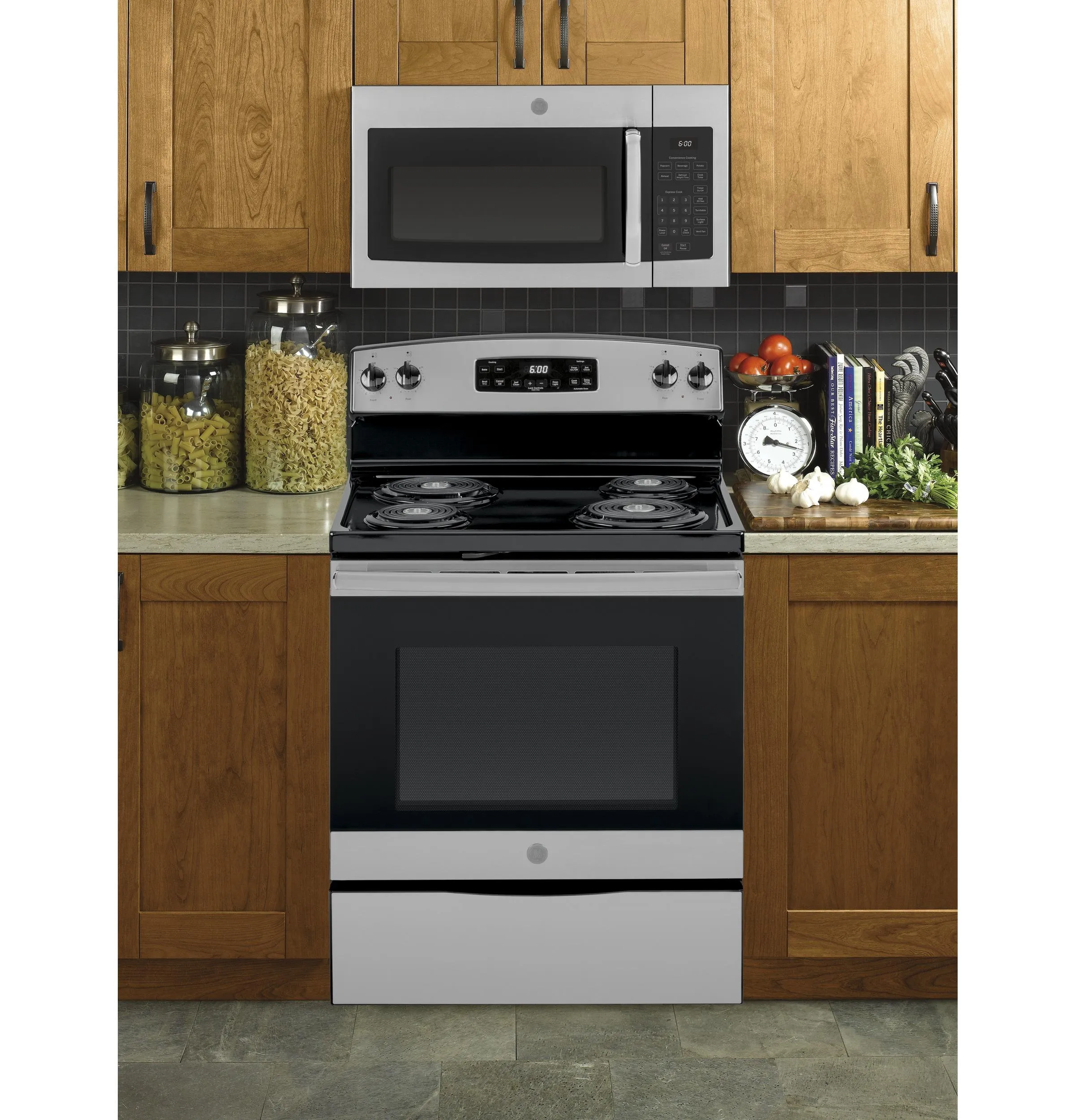 Ge Appliances JVM3160RTSS Ge 1.6 Cu. Ft. Over-The-Range Microwave Oven