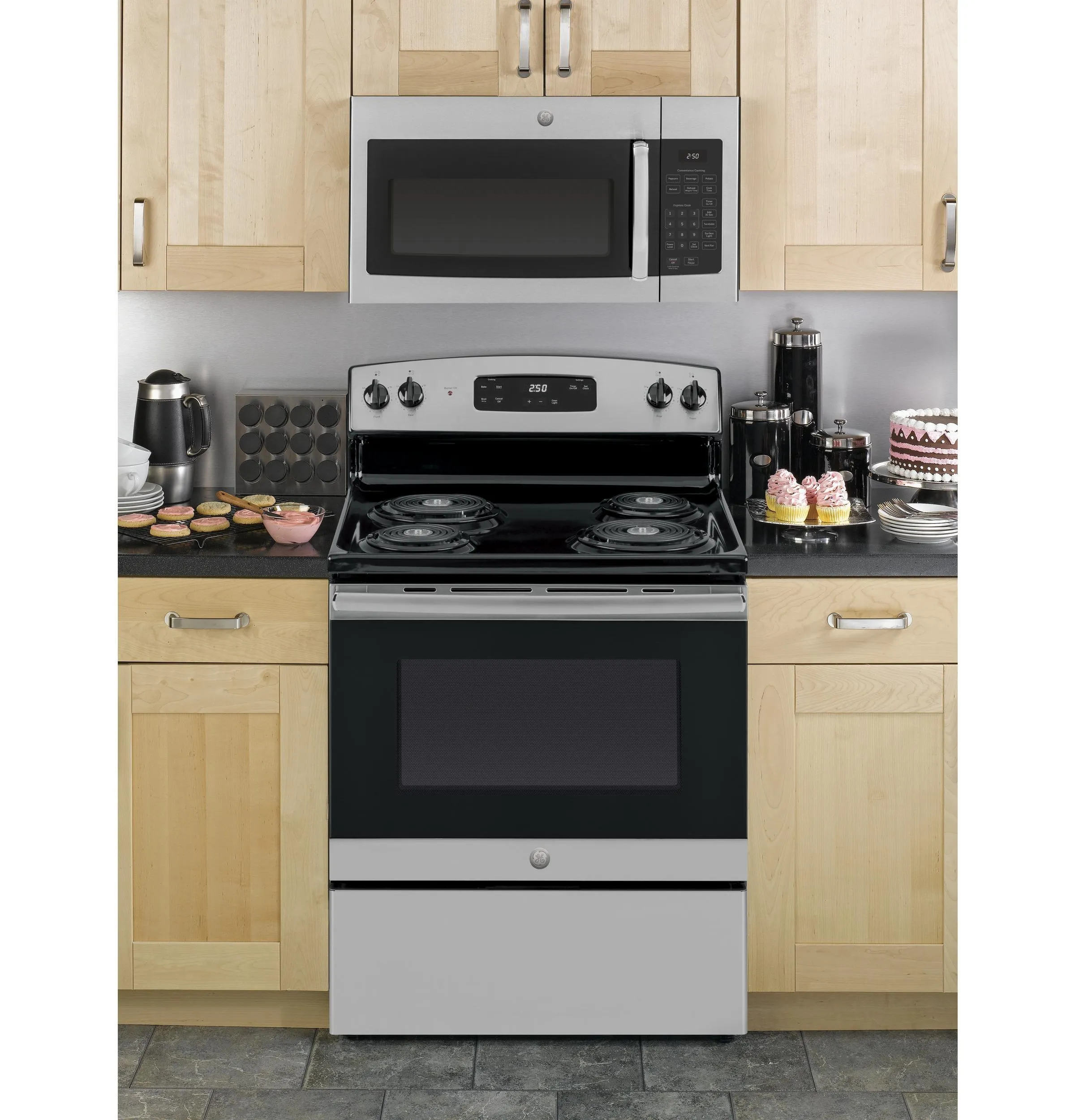 Ge Appliances JVM3160RTSS Ge 1.6 Cu. Ft. Over-The-Range Microwave Oven