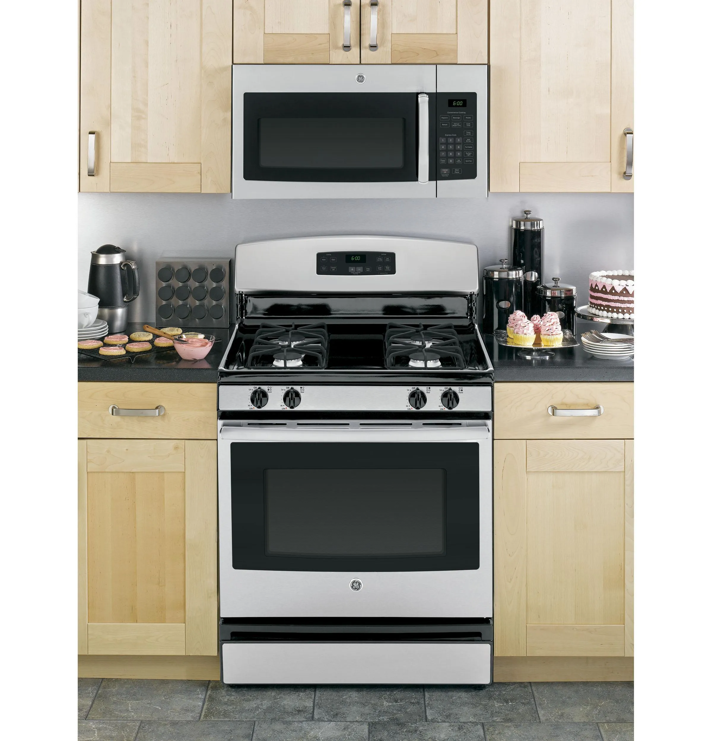 Ge Appliances JVM3160RTSS Ge 1.6 Cu. Ft. Over-The-Range Microwave Oven