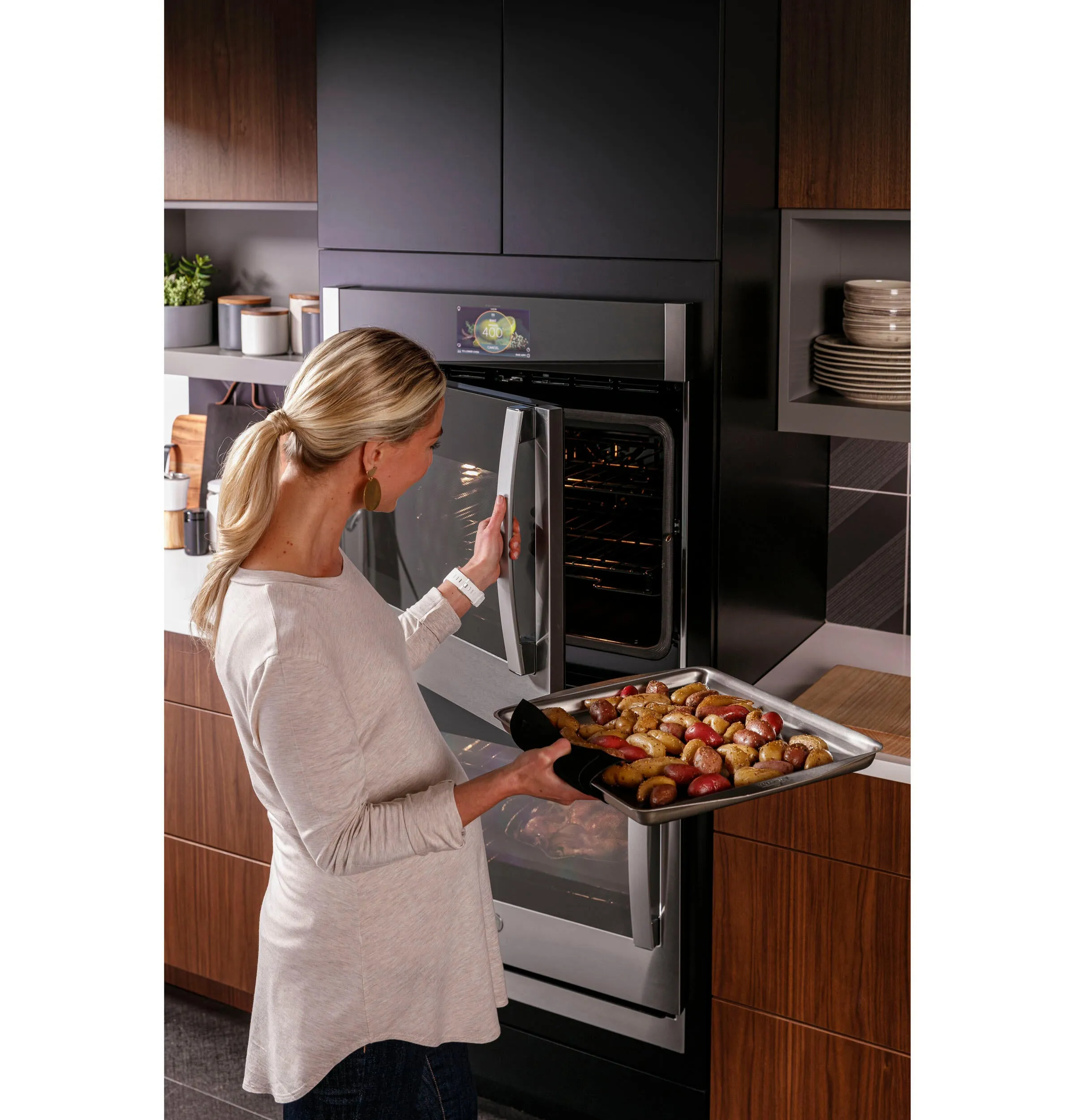 Ge Appliances PTD700RSNSS Ge Profile&#8482; 30 Smart Built-In Convection Double Wall Oven With Right-Hand Side-Swing Doors