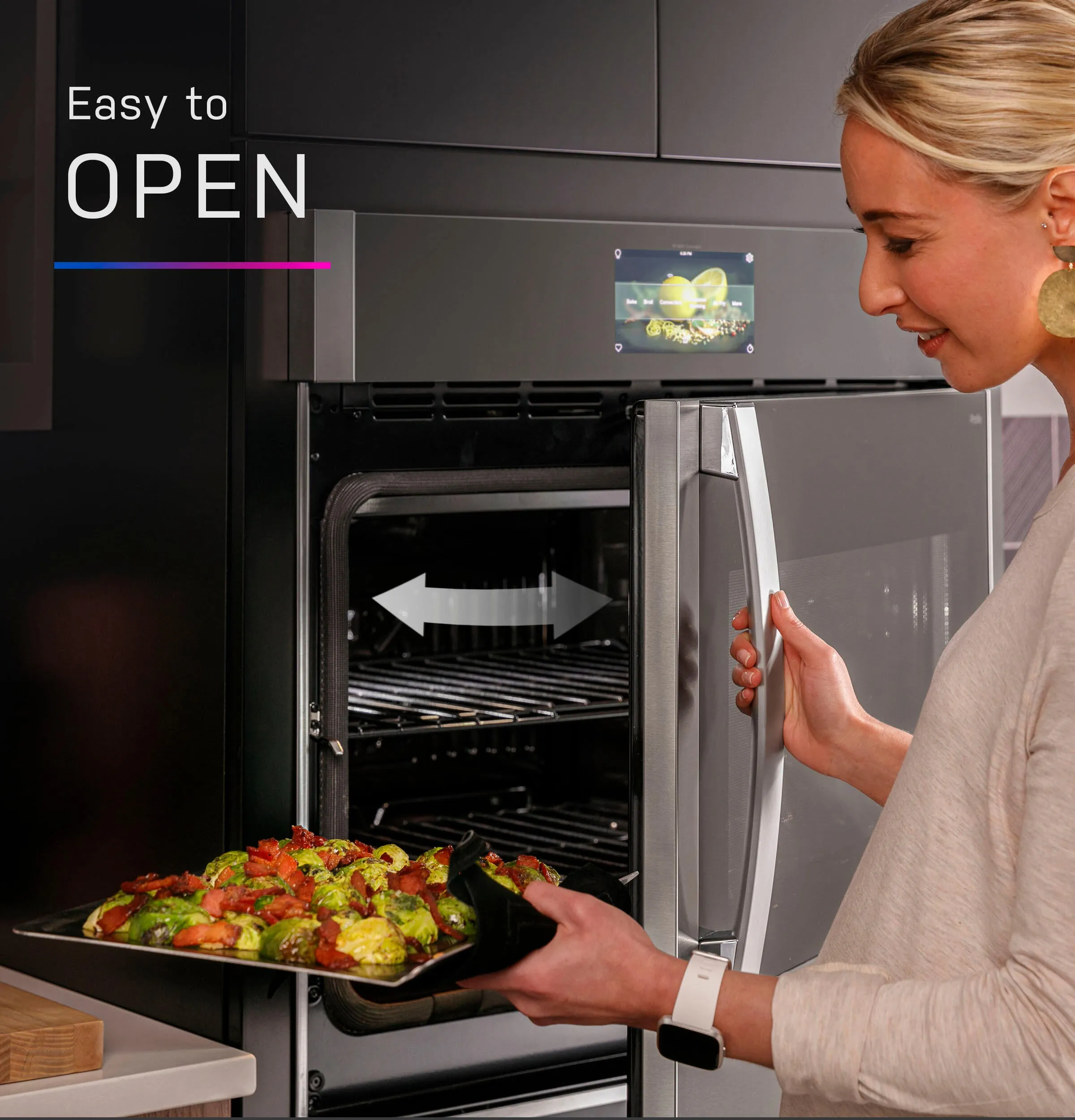Ge Appliances PTS700LSNSS Ge Profile&#8482; 30 Smart Built-In Convection Single Wall Oven With Left-Hand Side-Swing Doors