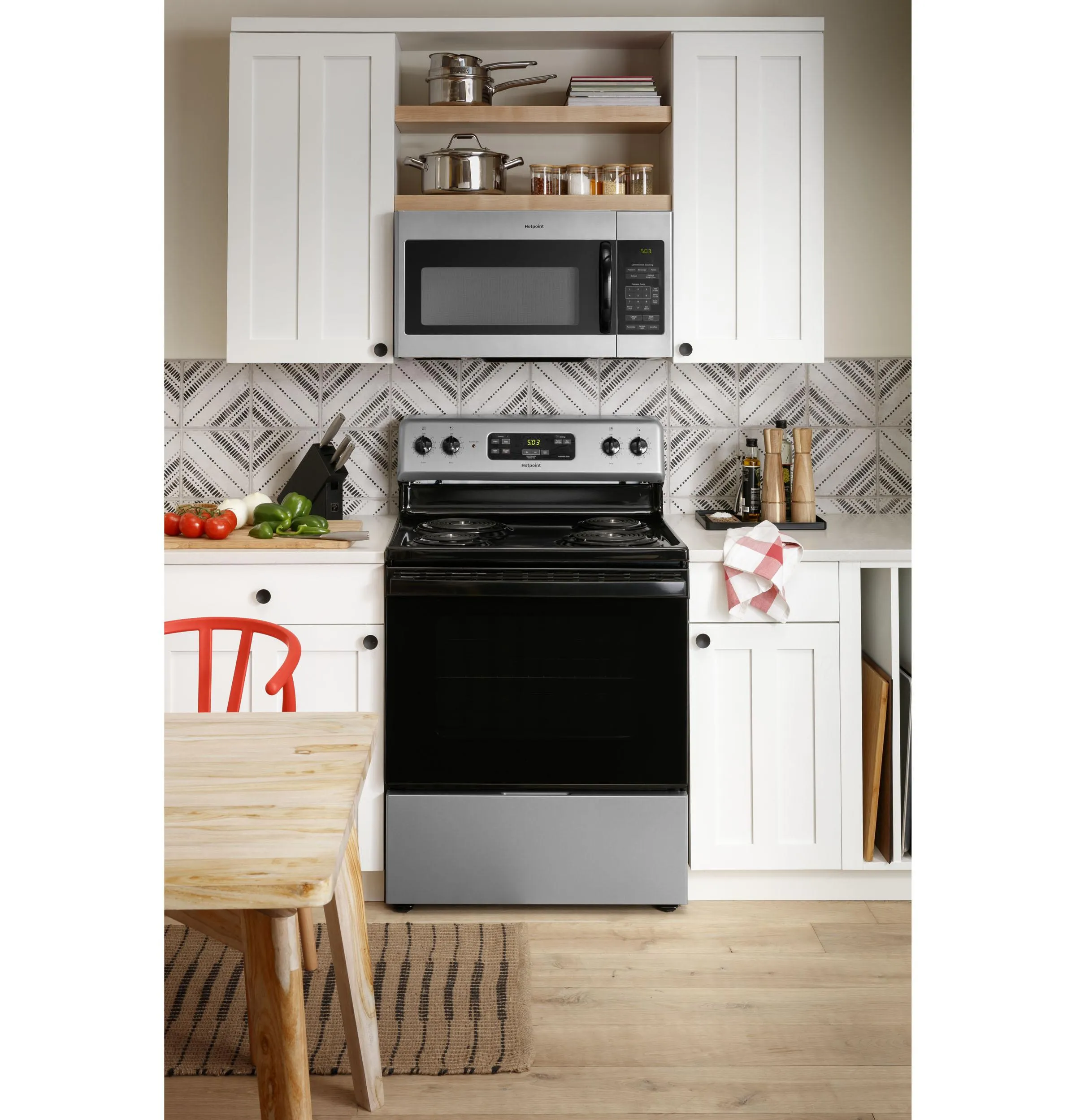 Hotpoint RVM5160MPSA Hotpoint 1.6 Cu. Ft. Over-The-Range Microwave Oven