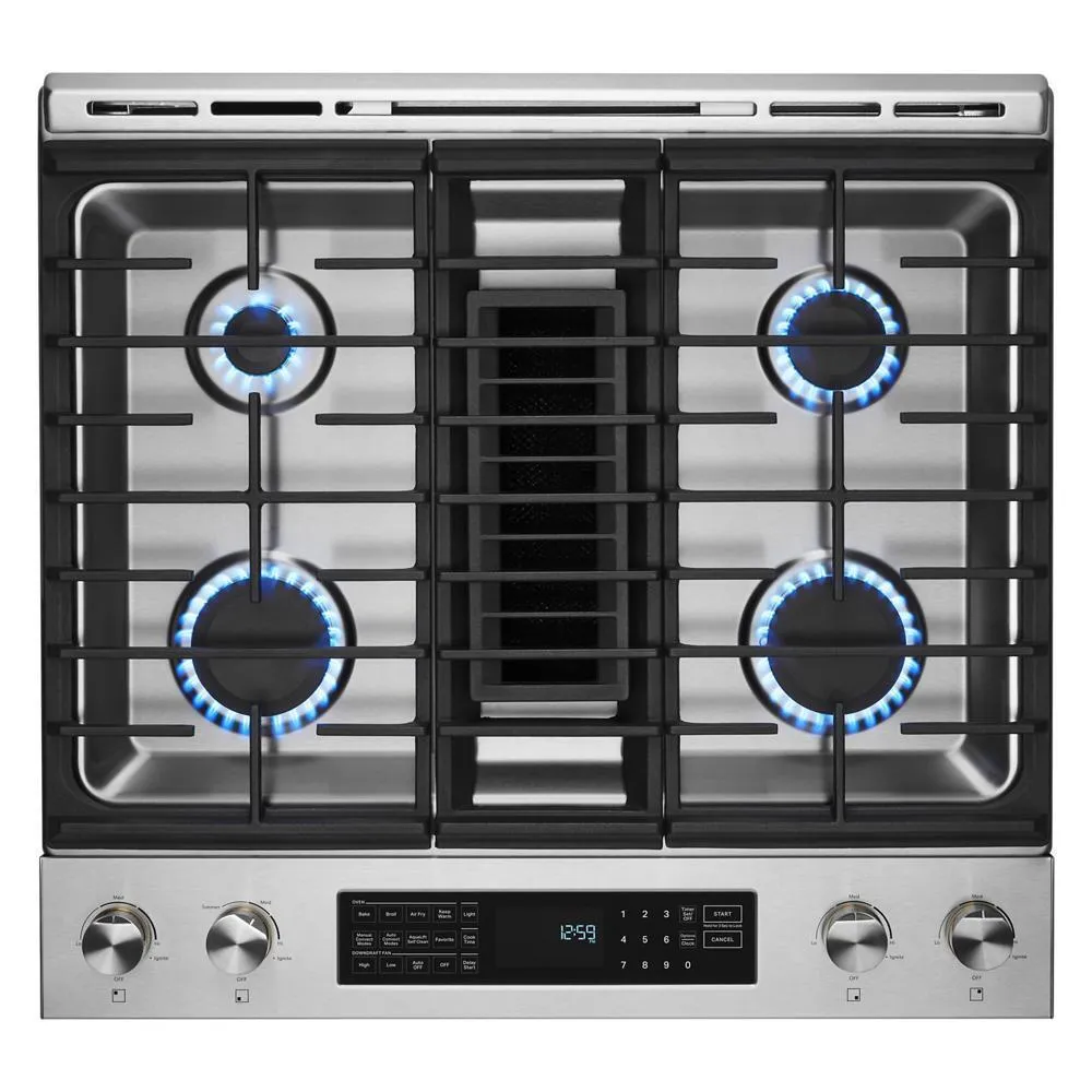 Jennair JDS1750ML 30 Dual-Fuel Downdraft Slide-In Range