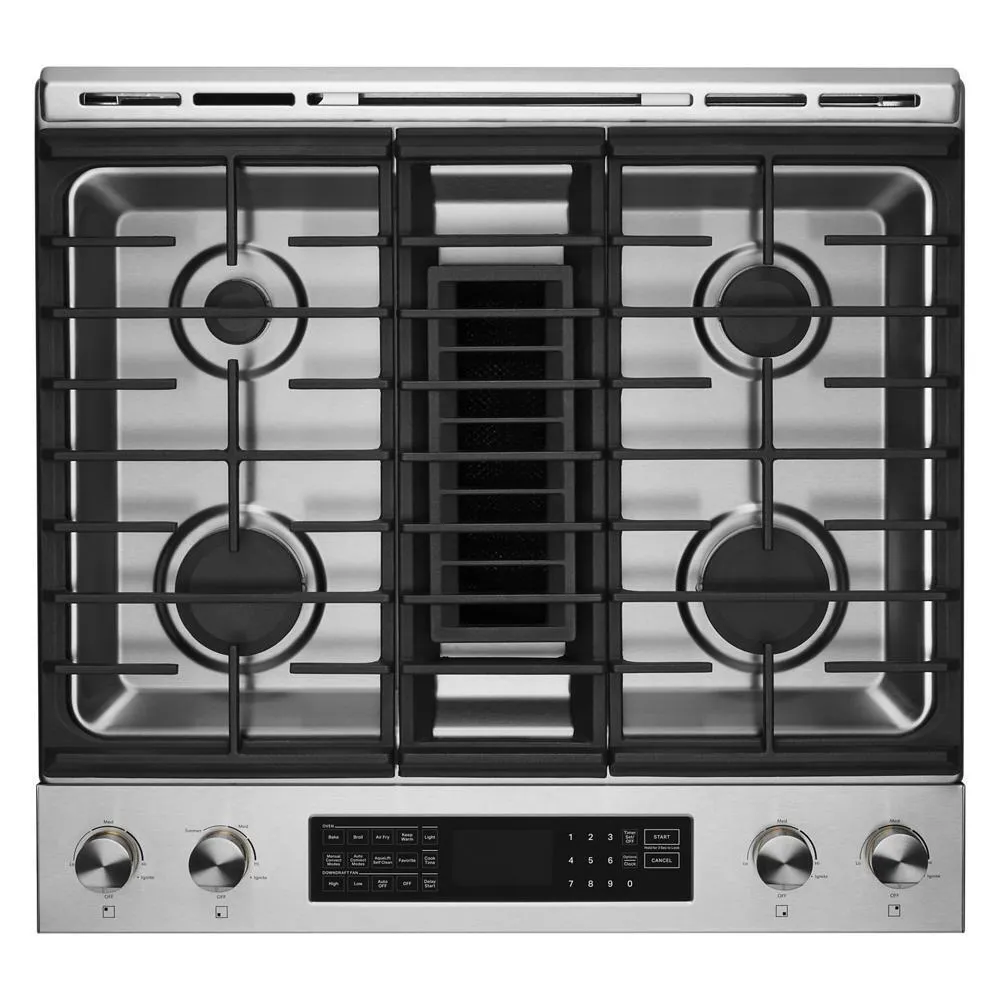 Jennair JDS1750ML 30 Dual-Fuel Downdraft Slide-In Range