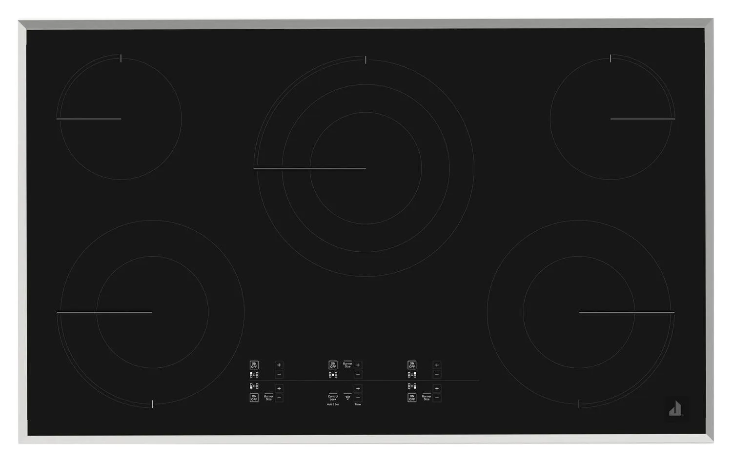 Jennair JEC4536HS Lustre Stainless 36 Electric Cooktop With Glass-Touch Electronic Controls Stainless Steel