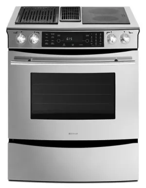 Jennair JES9860BAS Downdraft Slide-In Electric Range