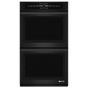 Jennair JJW3830DB Black Floating Glass 30 Double Wall Oven With V2 Vertical Dual-Fan Convection System