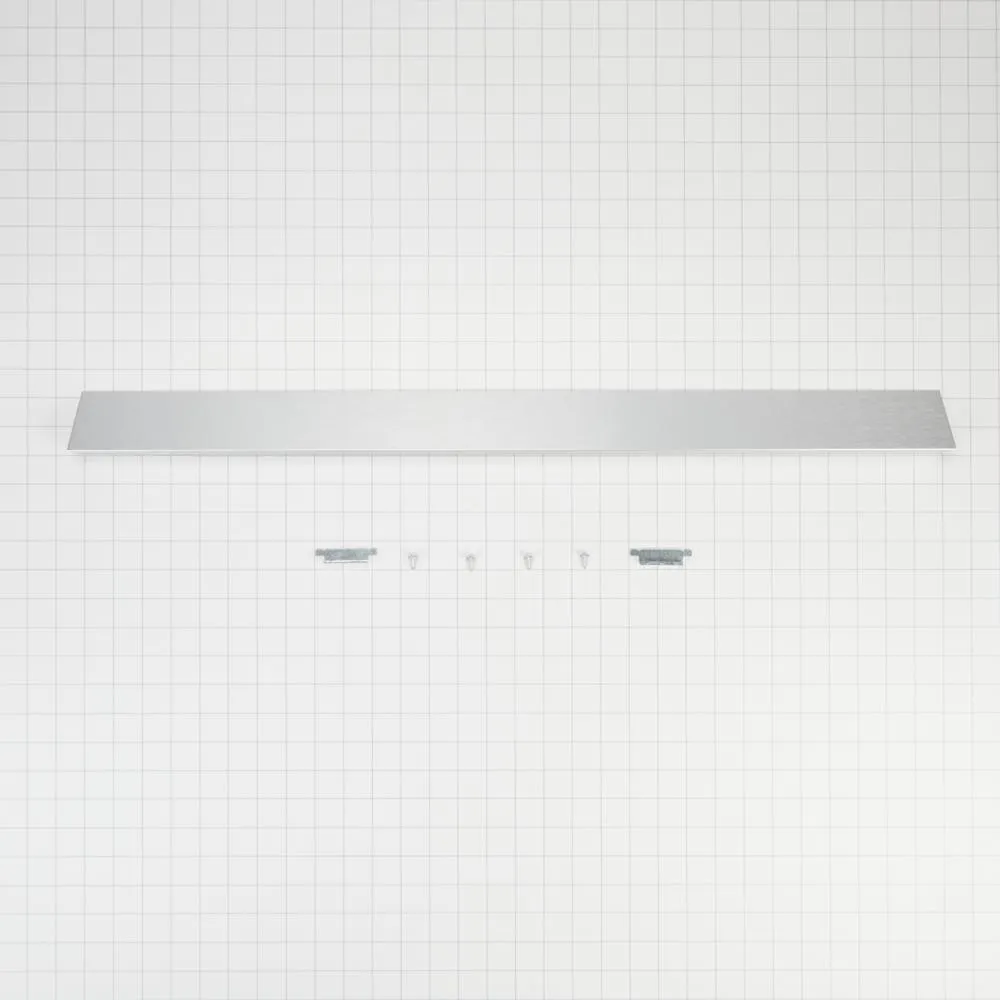 Jennair W10113901A Slide-In Range Rear Filler Kit. Stainless Steel