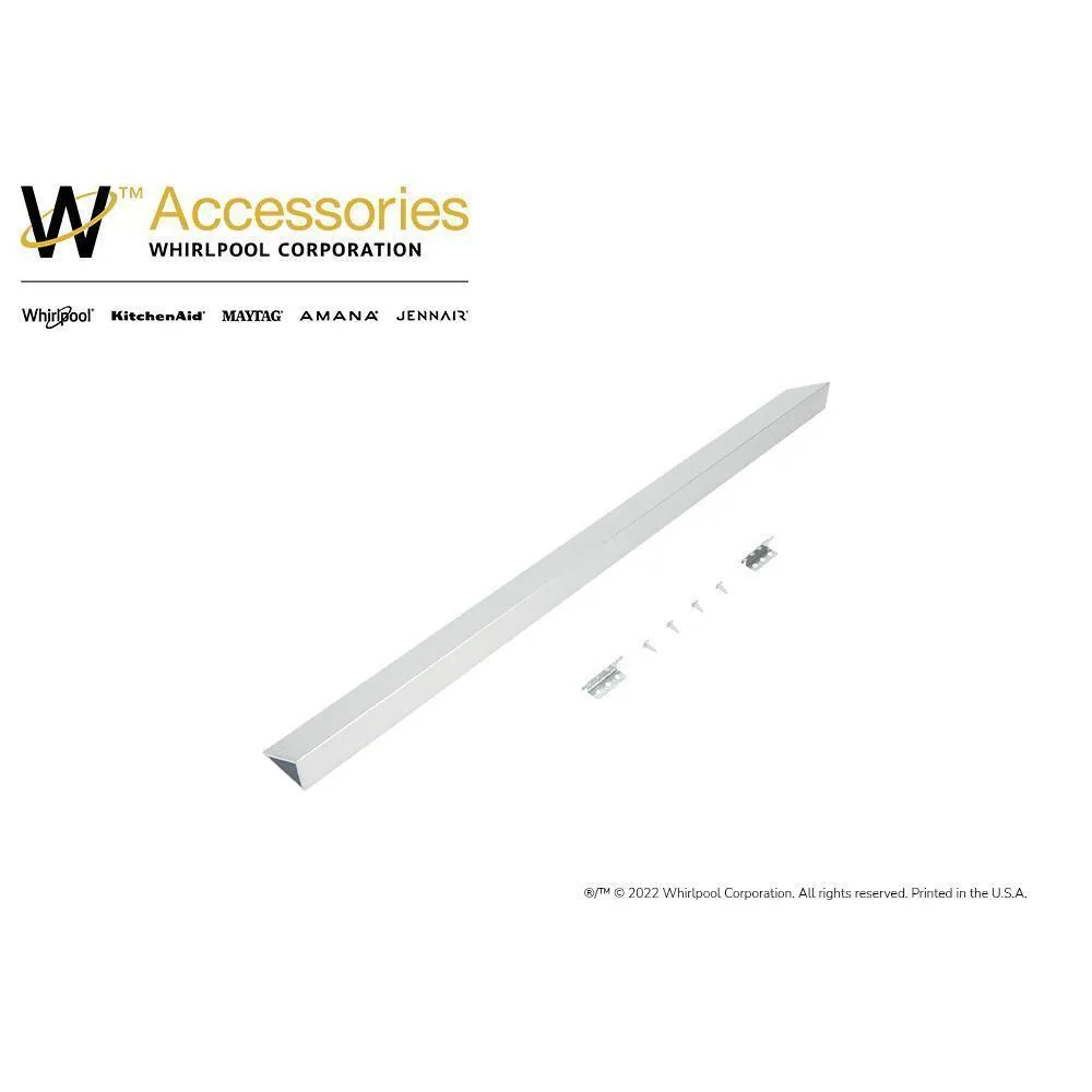 Jennair W10113901A Slide-In Range Rear Filler Kit. Stainless Steel