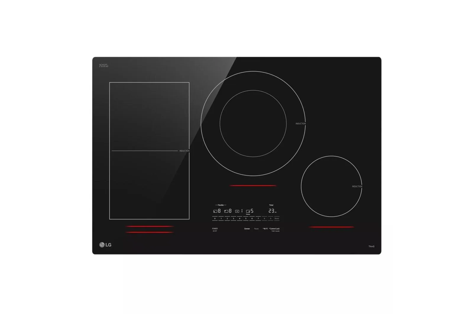 Lg CBIH3017BE 30 Smart Induction Cooktop With Ultraheat&#8482; 5.0Kw Element