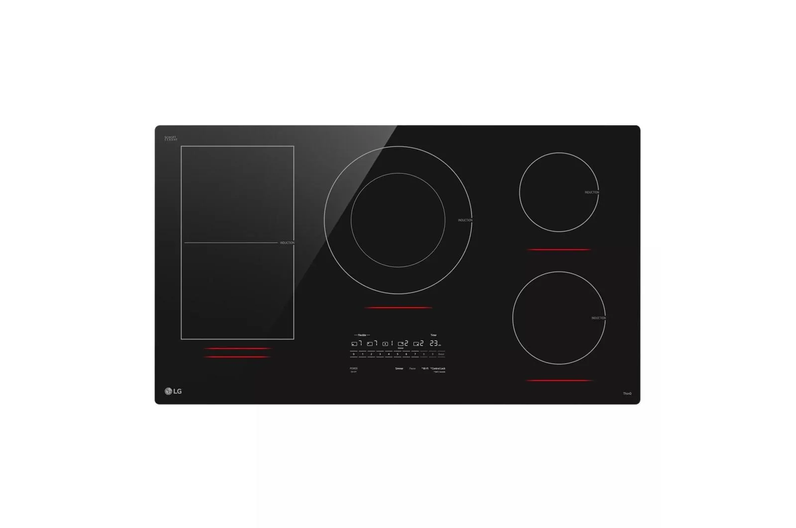 Lg CBIH3617BE 36 Smart Induction Cooktop With Ultraheat&#8482; 5.0Kw Element