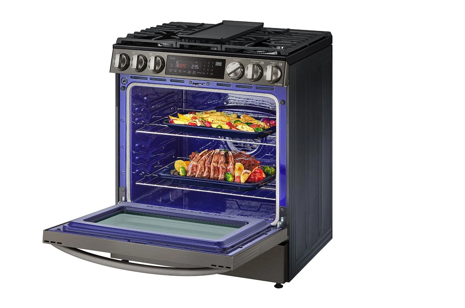 Lg LSDL6336D 6.3 Cu. Ft. Smart Wi-Fi Enabled Probake Convection Instaview Dual Fuel Slide-In Range With Air Fry