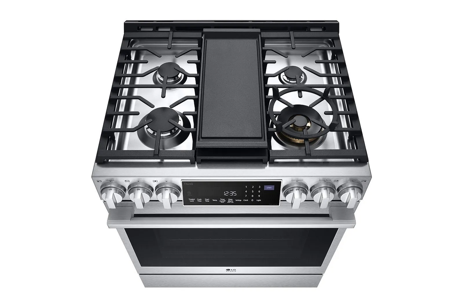 Lg LSDS6338F 6.3 Cu. Ft. Smart Wi-Fi Dual Fuel Slide-In Range With Probake Convection And Easyclean