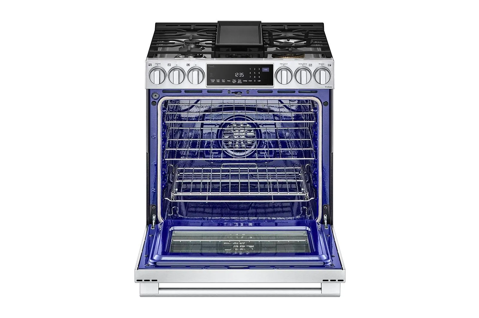 Lg LSDS6338F 6.3 Cu. Ft. Smart Wi-Fi Dual Fuel Slide-In Range With Probake Convection And Easyclean