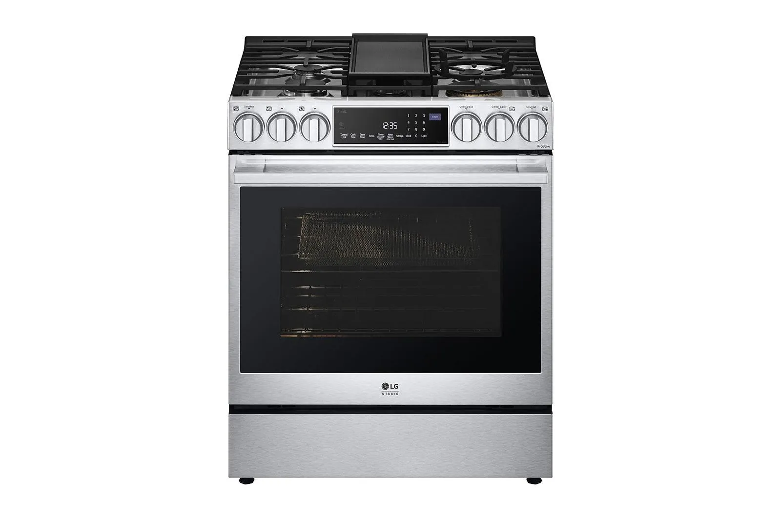 Lg LSDS6338F 6.3 Cu. Ft. Smart Wi-Fi Dual Fuel Slide-In Range With Probake Convection And Easyclean