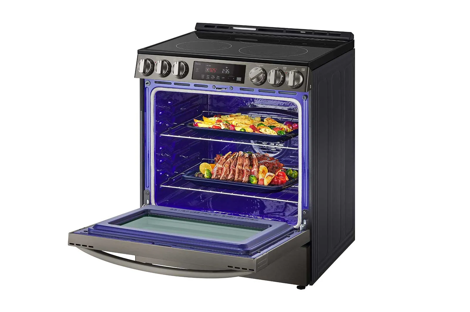 Lg LSEL6333D 6.3 Cu Ft. Smart Wi-Fi Enabled Fan Convection Electric Slide-In Range With Air Fry & Easyclean