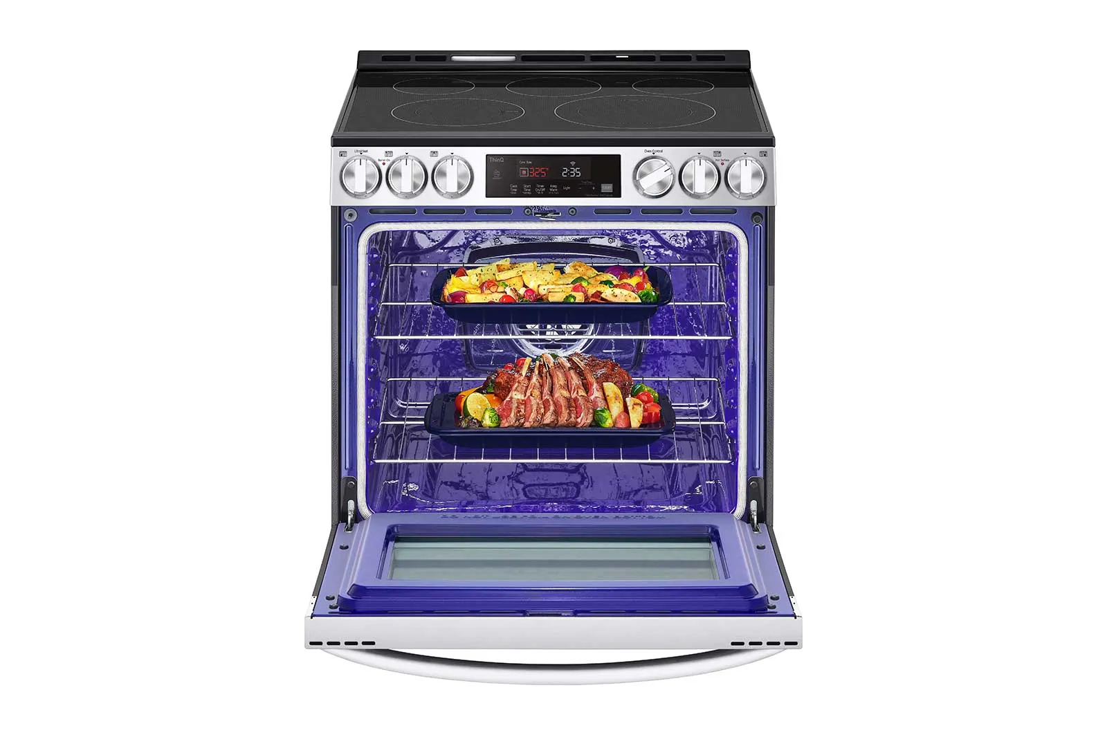 Lg LSEL6333F 6.3 Cu Ft. Smart Wi-Fi Enabled Fan Convection Electric Slide-In Range With Air Fry & Easyclean
