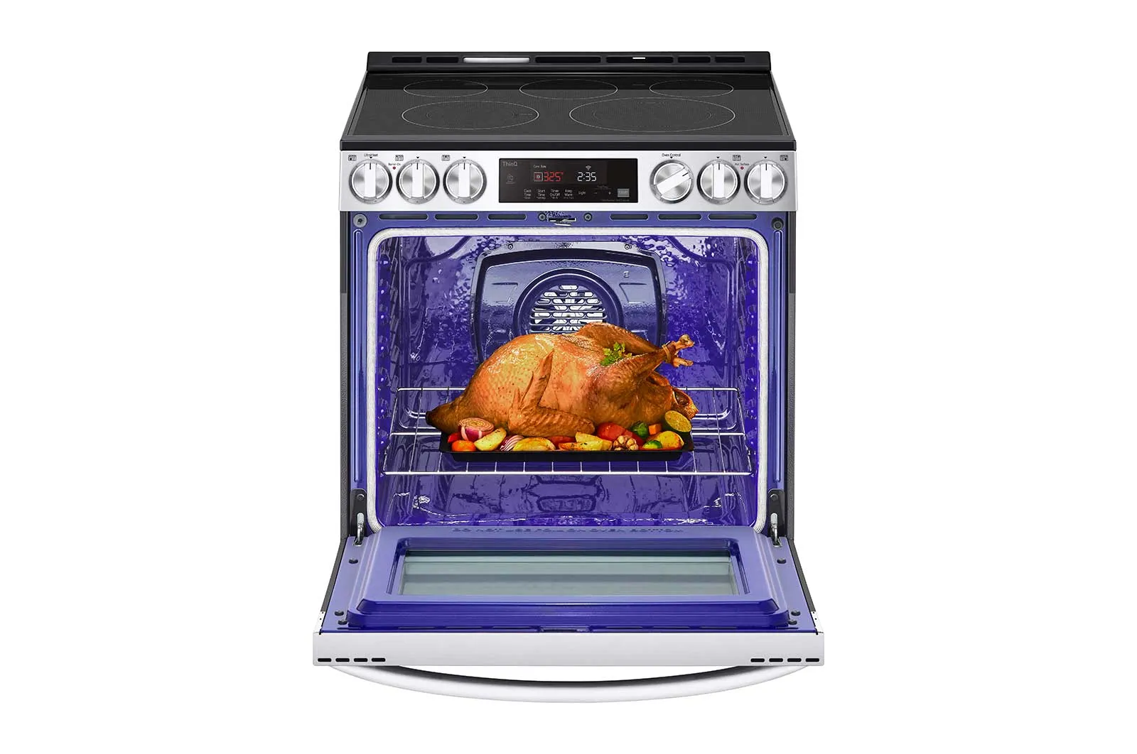 Lg LSEL6333F 6.3 Cu Ft. Smart Wi-Fi Enabled Fan Convection Electric Slide-In Range With Air Fry & Easyclean