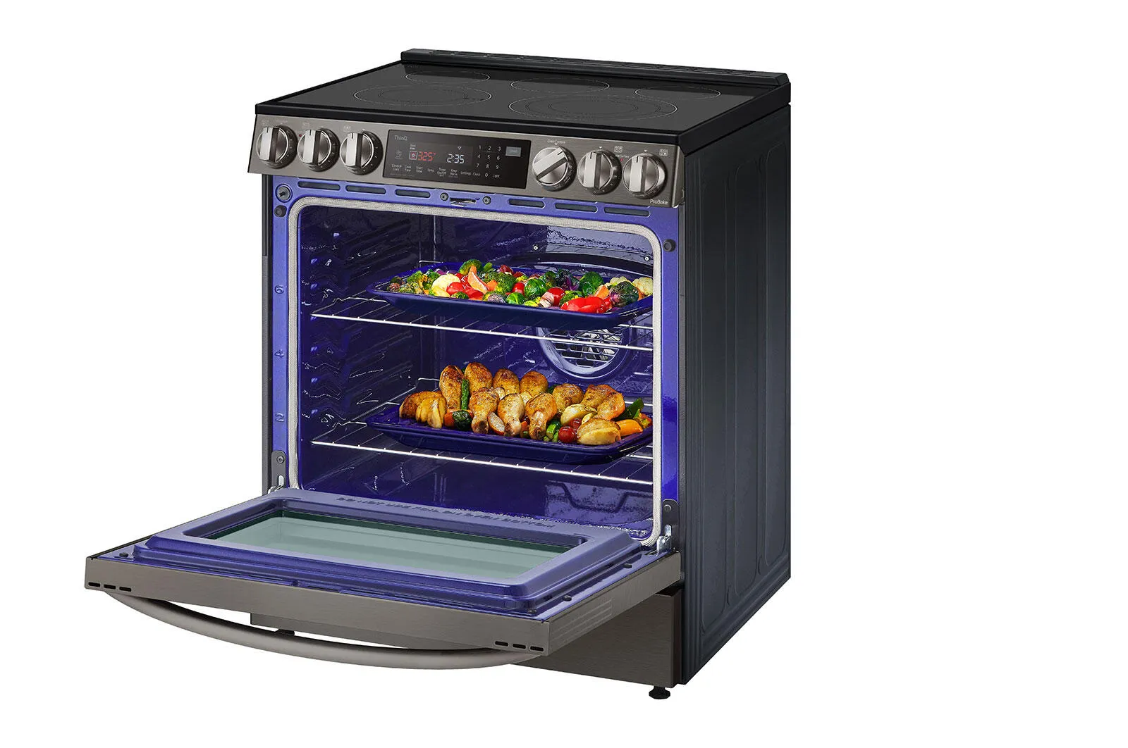Lg LSEL6335D 6.3 Cu Ft. Smart Wi-Fi Enabled Probake Convection Instaview Electric Slide-In Range With Air Fry
