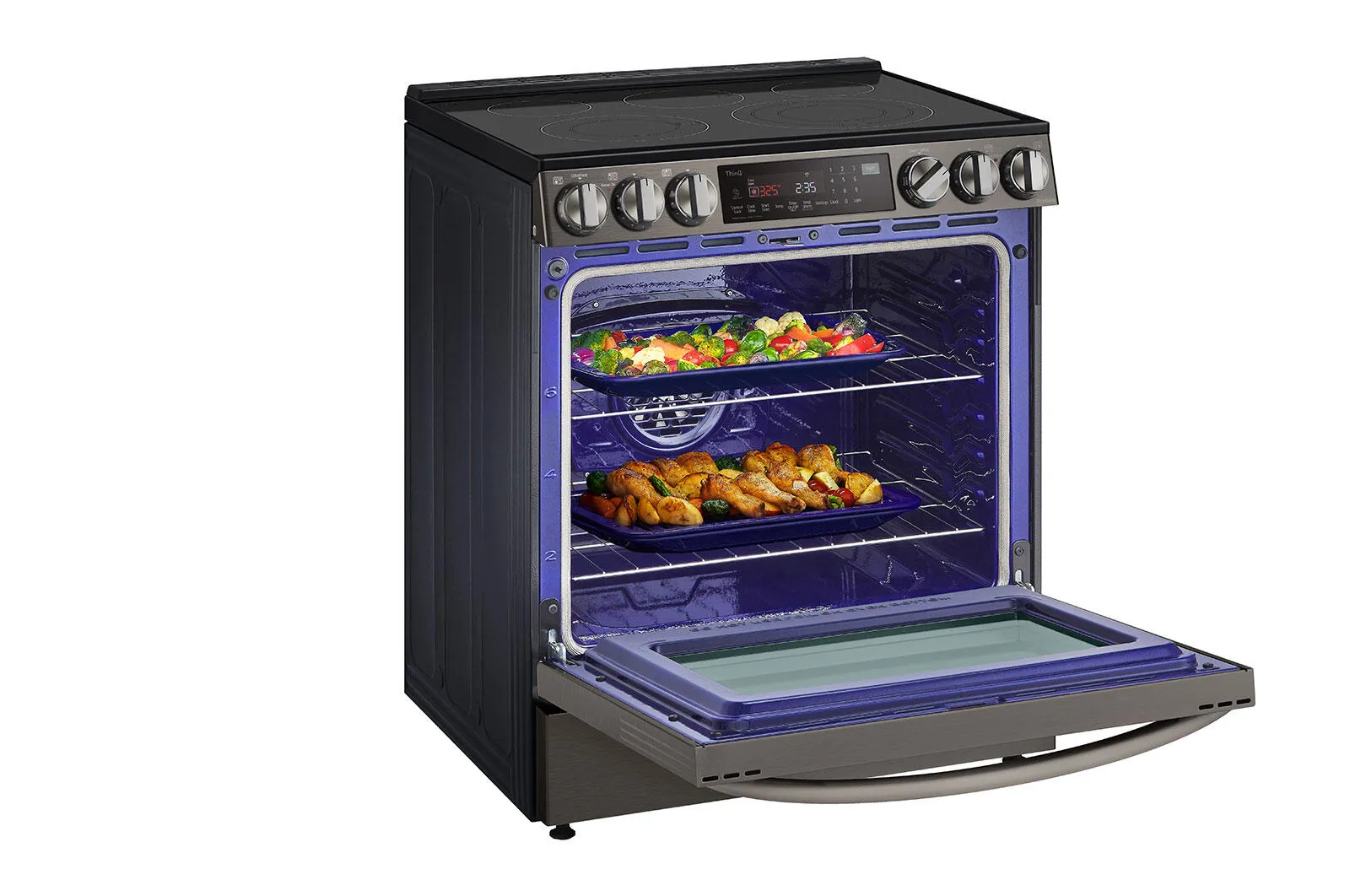 Lg LSEL6335D 6.3 Cu Ft. Smart Wi-Fi Enabled Probake Convection Instaview Electric Slide-In Range With Air Fry