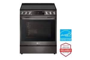 Lg LSEL6335DE 6.3 Cu Ft. Smart Wi-Fi Enabled Probake Convection Instaview Electric Slide-In Range With Air Fry