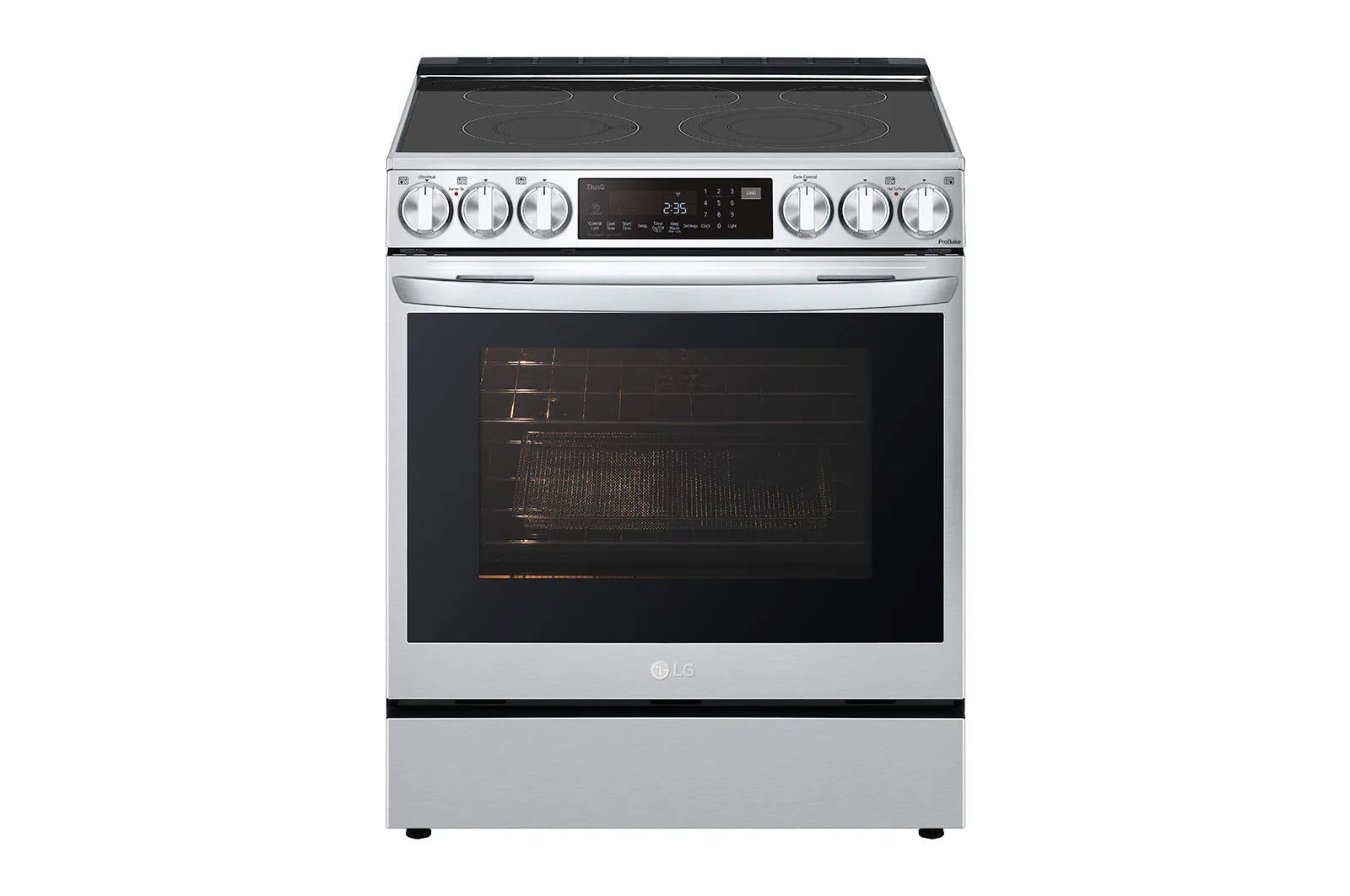 Lg LSEL6335F 6.3 Cu Ft. Smart Wi-Fi Enabled Probake Convection Instaview Electric Slide-In Range With Air Fry