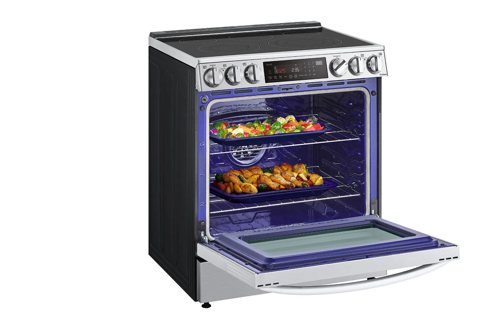 Lg LSEL6335F 6.3 Cu Ft. Smart Wi-Fi Enabled Probake Convection Instaview Electric Slide-In Range With Air Fry