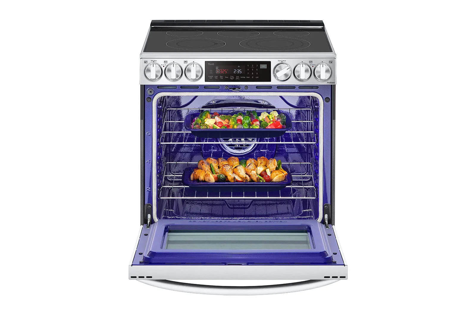 Lg LSEL6335F 6.3 Cu Ft. Smart Wi-Fi Enabled Probake Convection Instaview Electric Slide-In Range With Air Fry