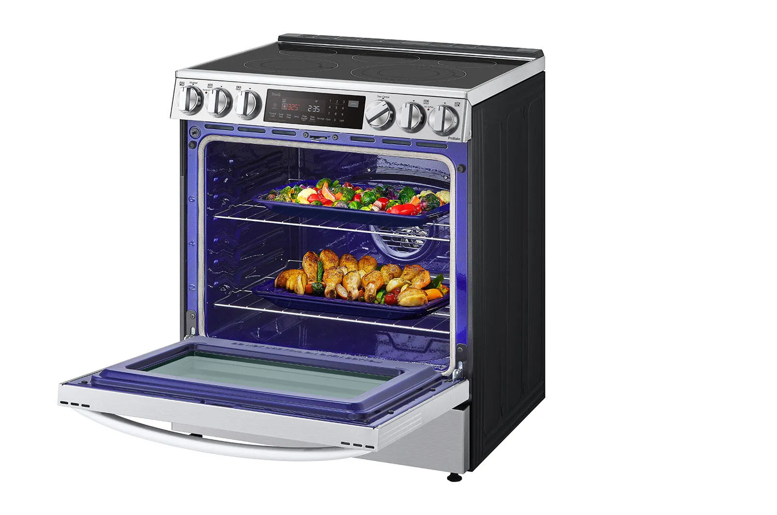 Lg LSEL6335F 6.3 Cu Ft. Smart Wi-Fi Enabled Probake Convection Instaview Electric Slide-In Range With Air Fry