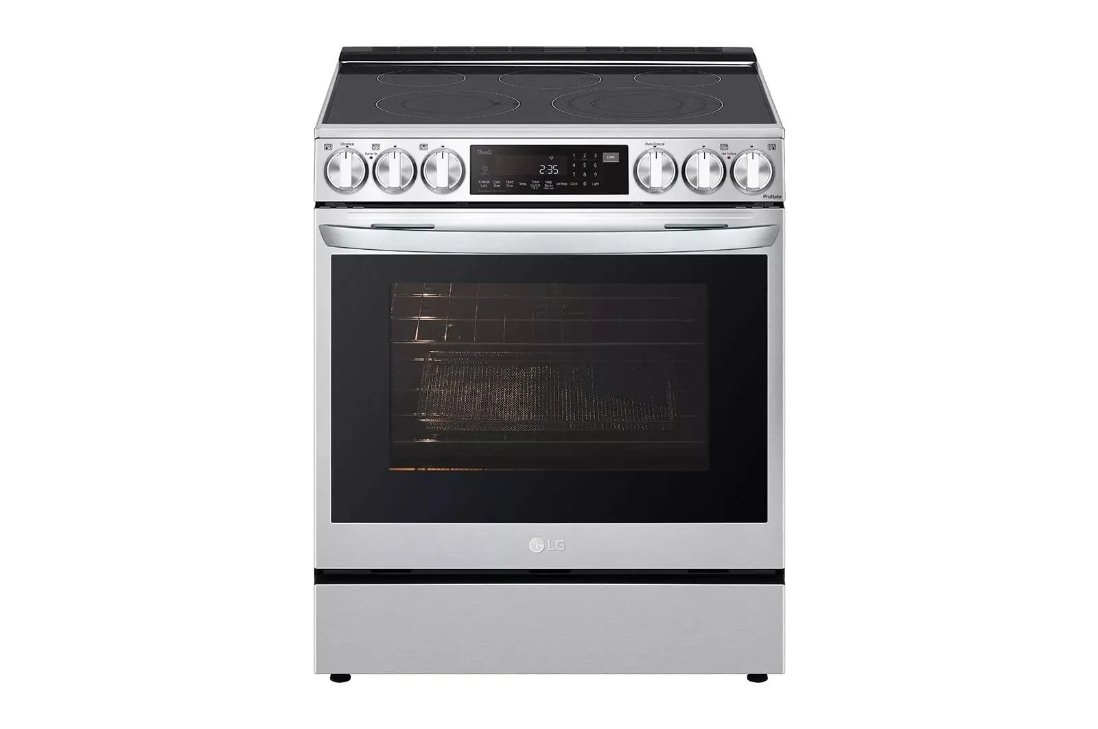 Lg LSEL6335FE 6.3 Cu Ft. Smart Wi-Fi Enabled Probake Convection Instaview Electric Slide-In Range With Air Fry