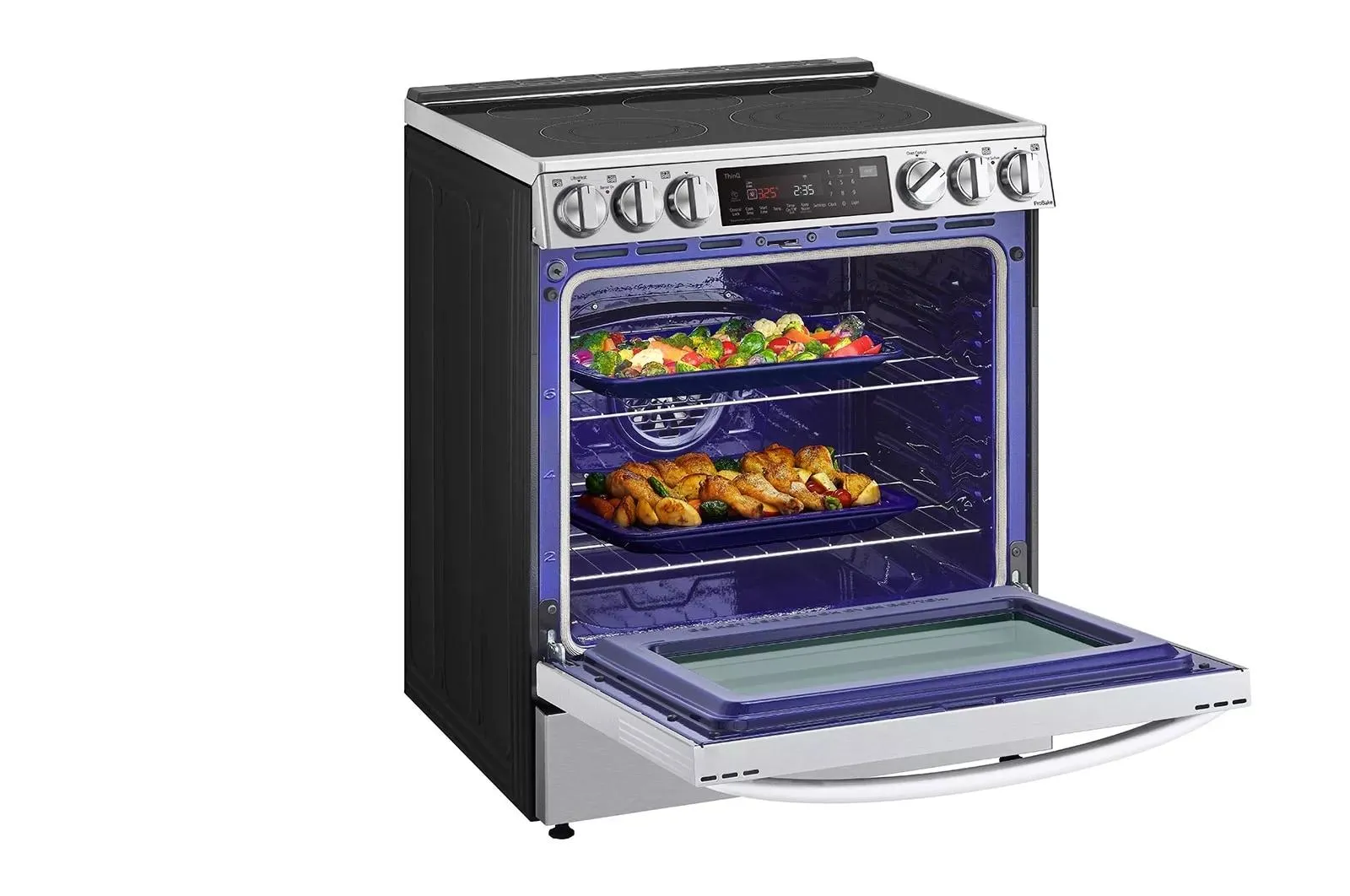 Lg LSEL6335FE 6.3 Cu Ft. Smart Wi-Fi Enabled Probake Convection Instaview Electric Slide-In Range With Air Fry