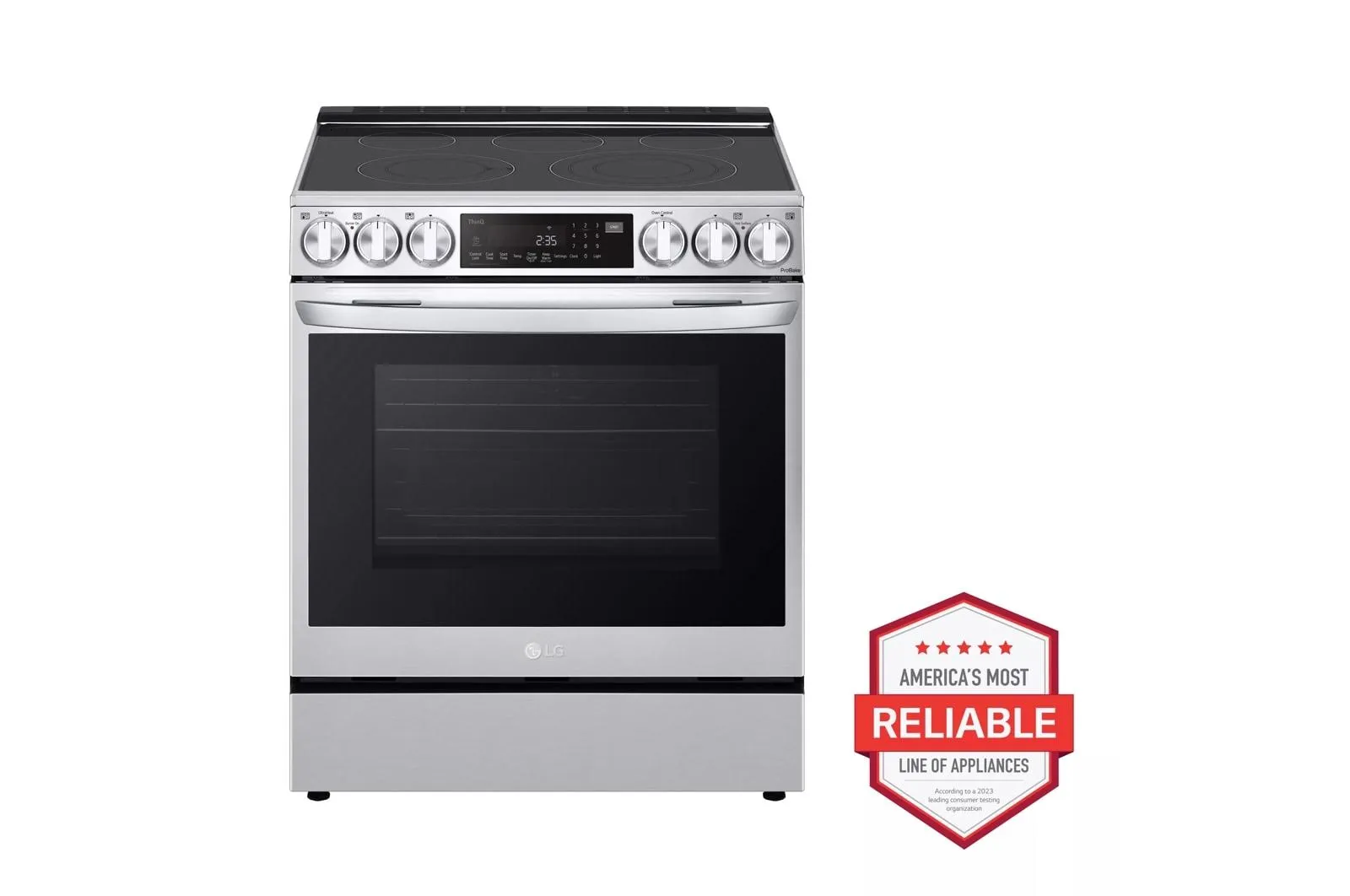 Lg LSEL6335FE 6.3 Cu Ft. Smart Wi-Fi Enabled Probake Convection Instaview Electric Slide-In Range With Air Fry