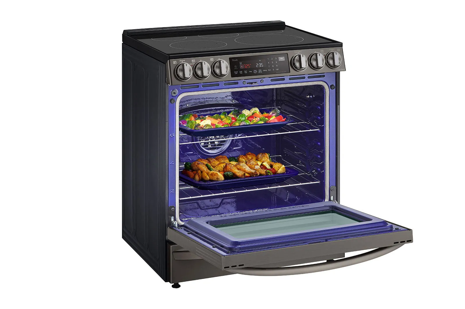 Lg LSEL6337D 6.3 Cu Ft. Smart Wi-Fi Enabled Probake Convection Instaview Electric Slide-In Range With Air Fry