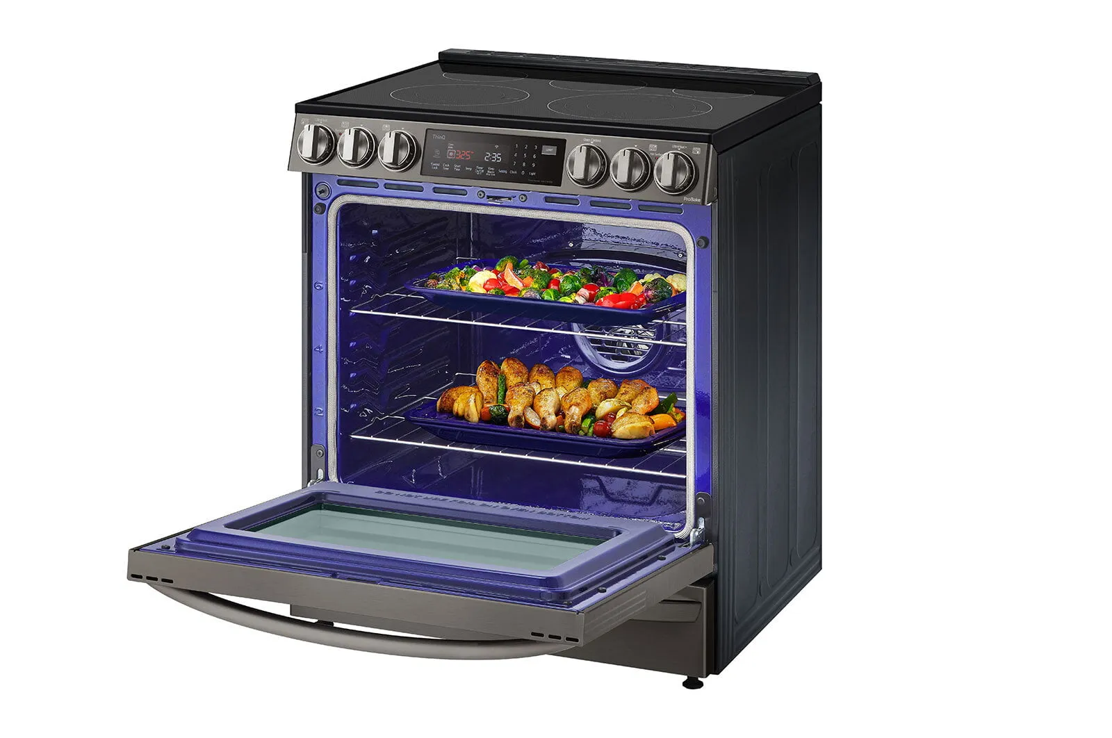 Lg LSEL6337D 6.3 Cu Ft. Smart Wi-Fi Enabled Probake Convection Instaview Electric Slide-In Range With Air Fry