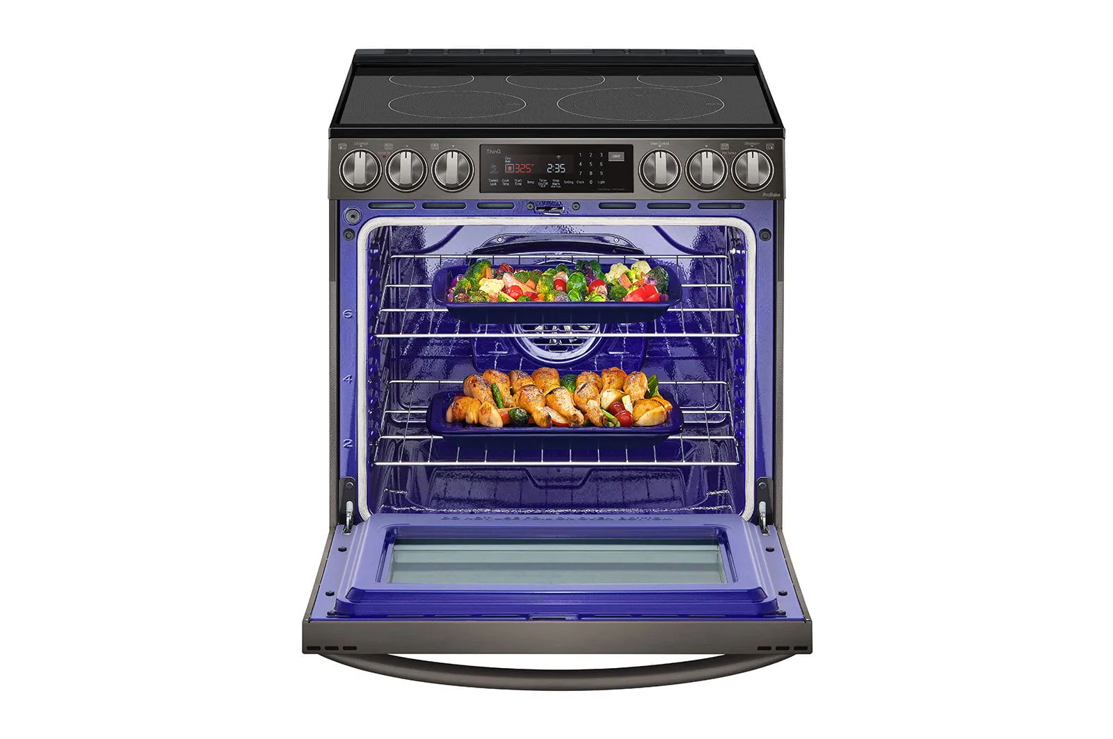 Lg LSEL6337D 6.3 Cu Ft. Smart Wi-Fi Enabled Probake Convection Instaview Electric Slide-In Range With Air Fry