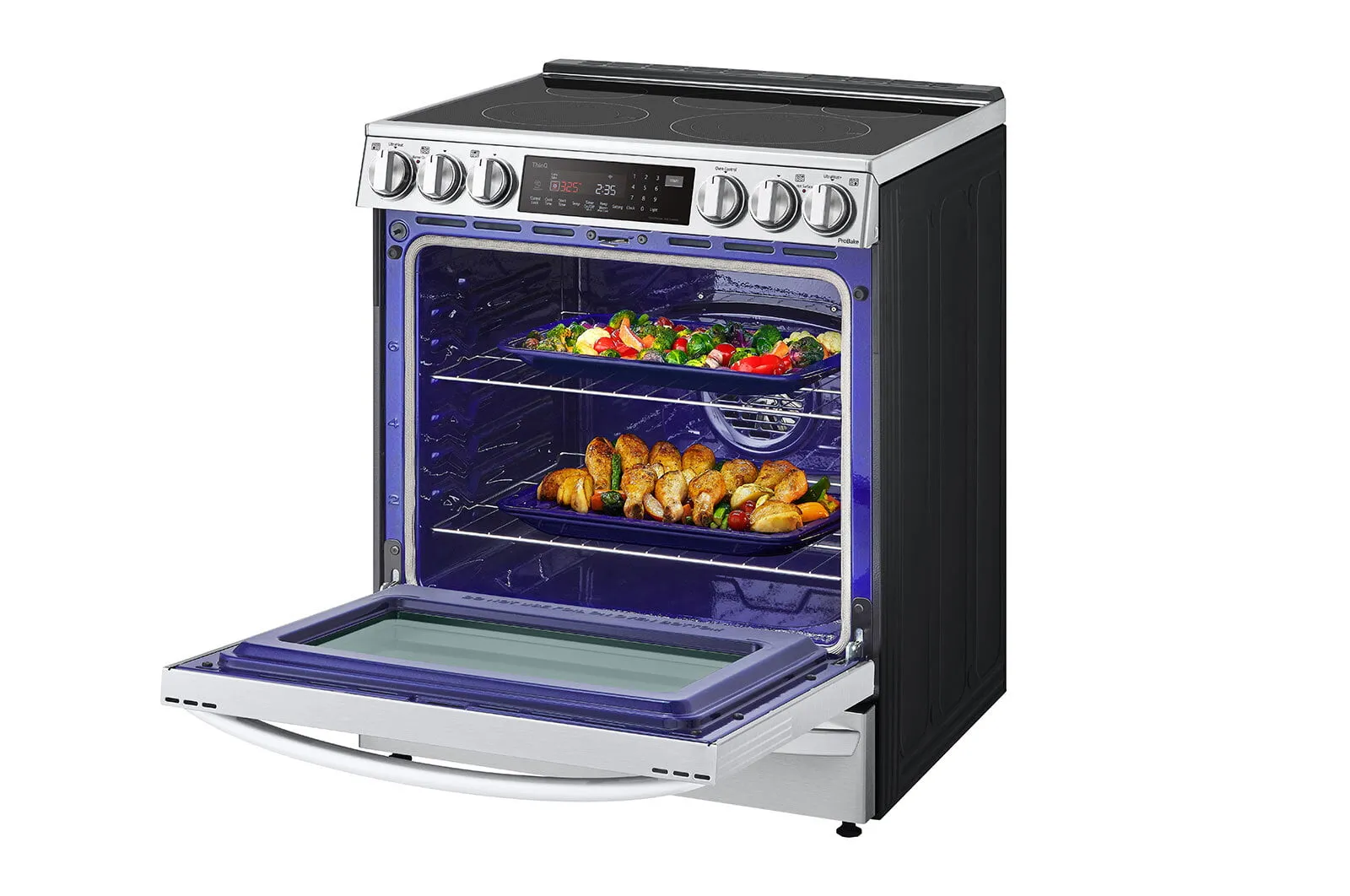 Lg LSEL6337F 6.3 Cu Ft. Smart Wi-Fi Enabled Probake Convection Instaview Electric Slide-In Range With Air Fry