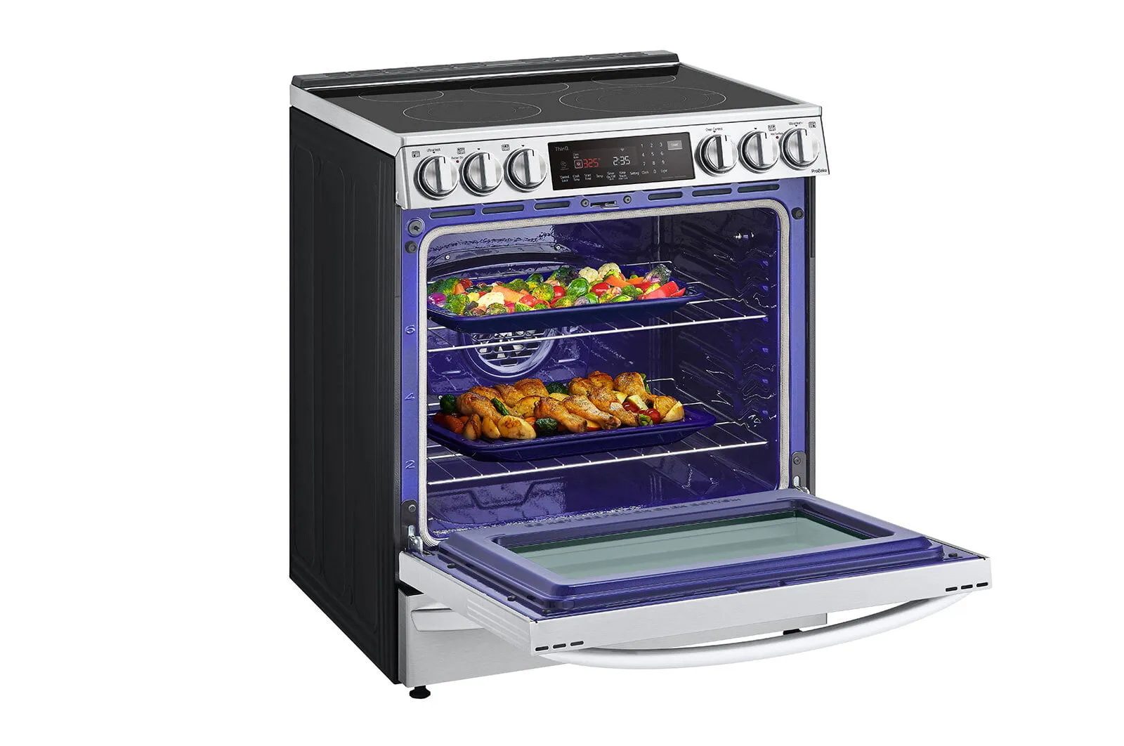Lg LSEL6337F 6.3 Cu Ft. Smart Wi-Fi Enabled Probake Convection Instaview Electric Slide-In Range With Air Fry