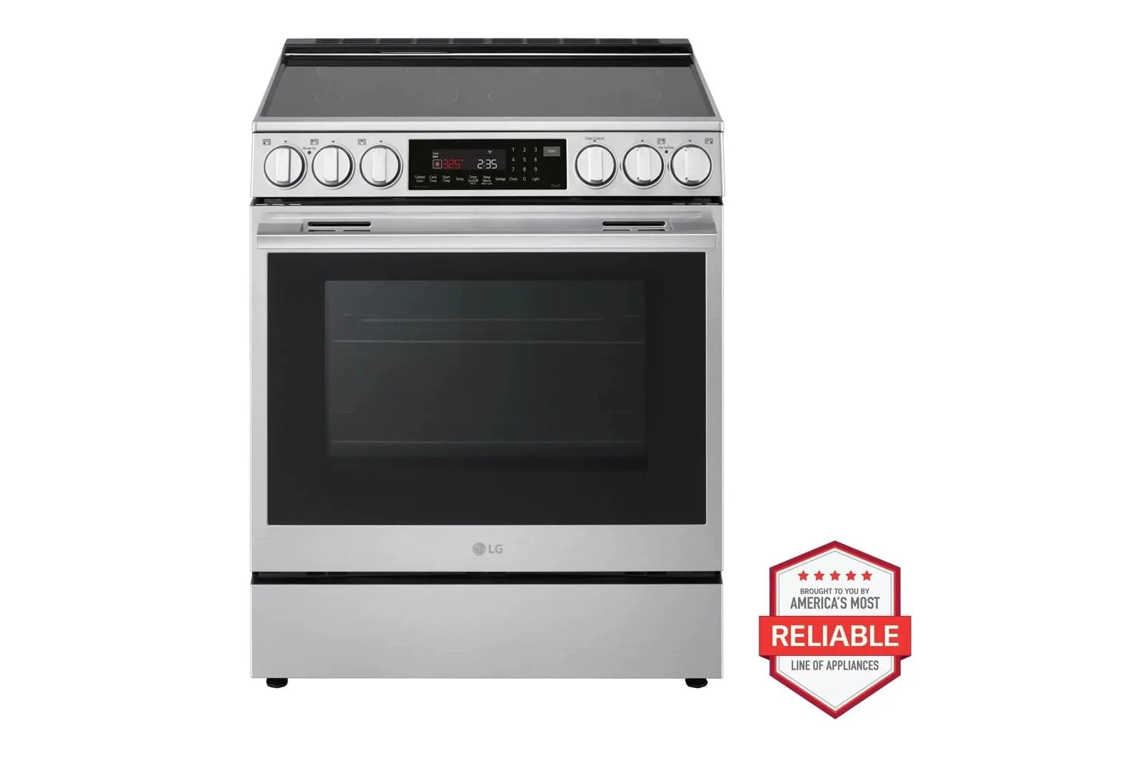 Lg LSEL6337XE 6.3 Cu. Ft. Smart Electric Slide-In Range With Instaview. Probake Convection. And Air Fry