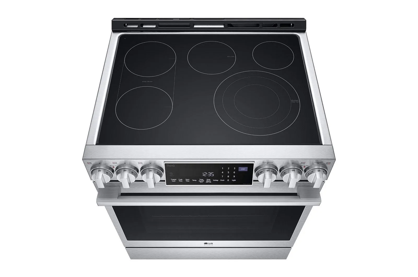 Lg LSES6338F Lg Studio 6.3 Cu. Ft. Instaview Electric Slide-In Range With Probake Convection And Air Fry