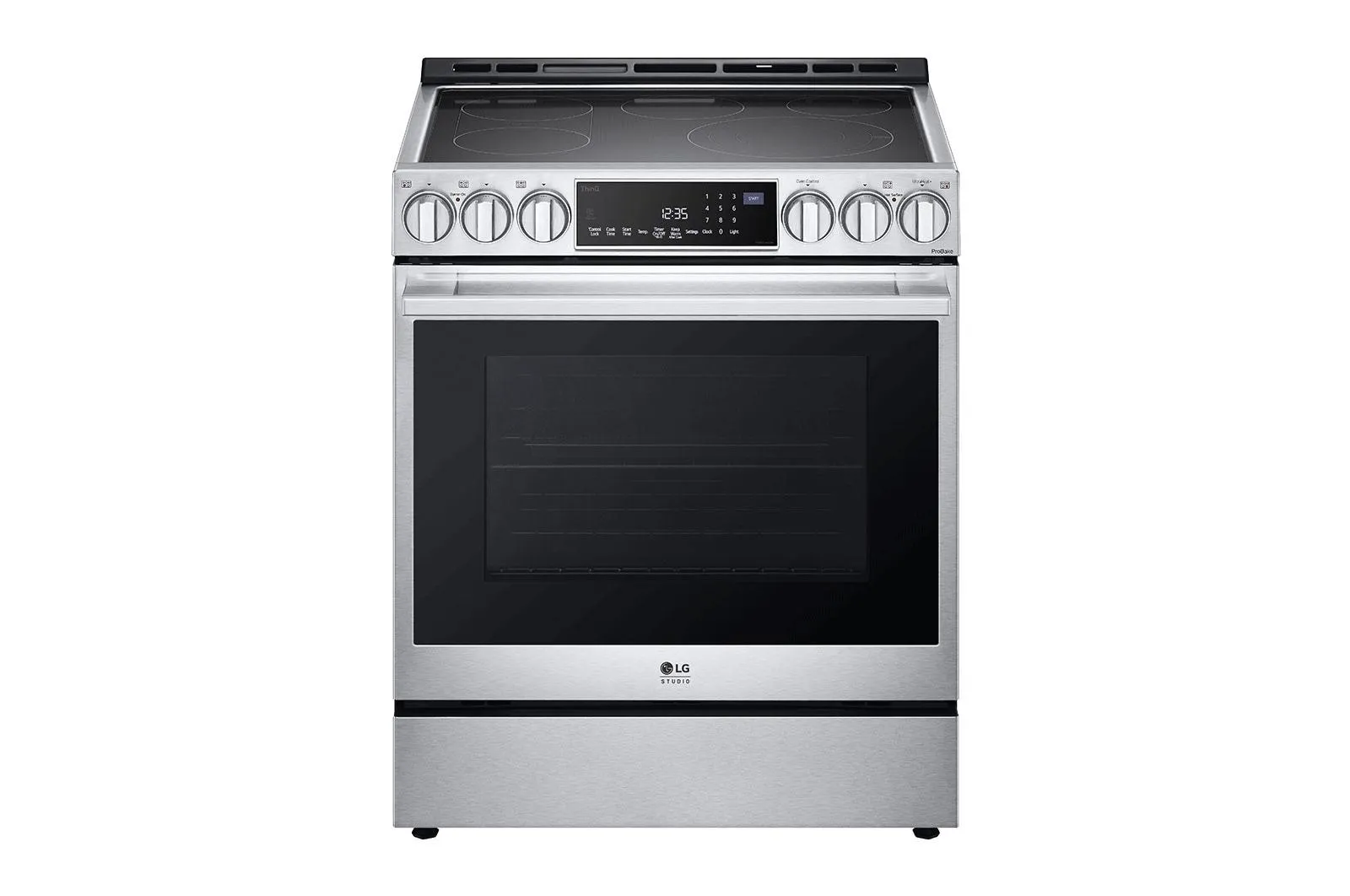 Lg LSES6338F Lg Studio 6.3 Cu. Ft. Instaview Electric Slide-In Range With Probake Convection And Air Fry