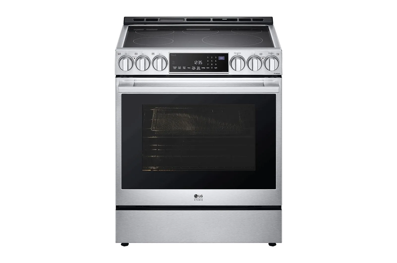 Lg LSES6338F Lg Studio 6.3 Cu. Ft. Instaview Electric Slide-In Range With Probake Convection And Air Fry