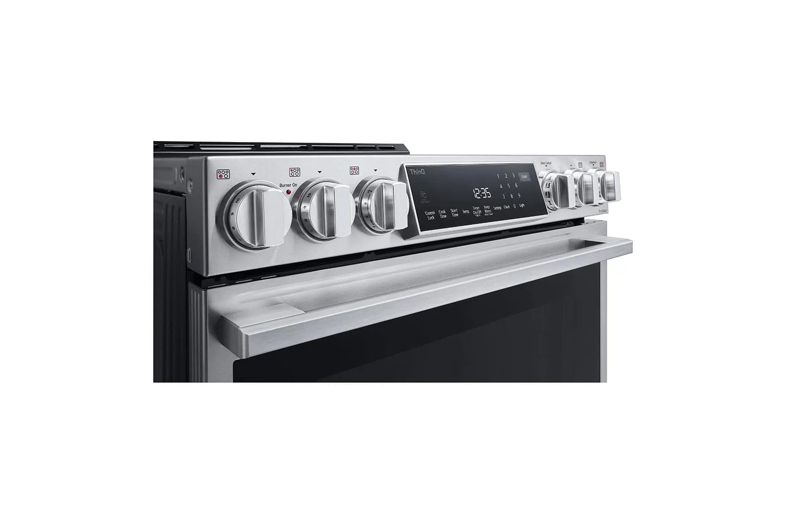 Lg LSES6338F Lg Studio 6.3 Cu. Ft. Instaview Electric Slide-In Range With Probake Convection And Air Fry