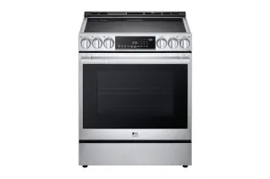 Lg LSES6338F Lg Studio 6.3 Cu. Ft. Instaview Electric Slide-In Range With Probake Convection And Air Fry