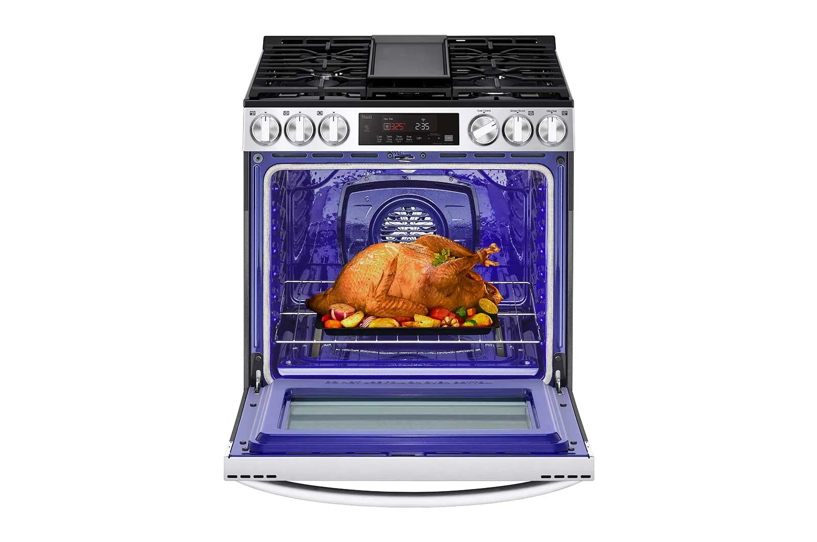 Lg LSGL5833F 5.8 Cu Ft. Smart Wi-Fi Enabled Fan Convection Gas Slide-In Range With Air Fry & Easyclean