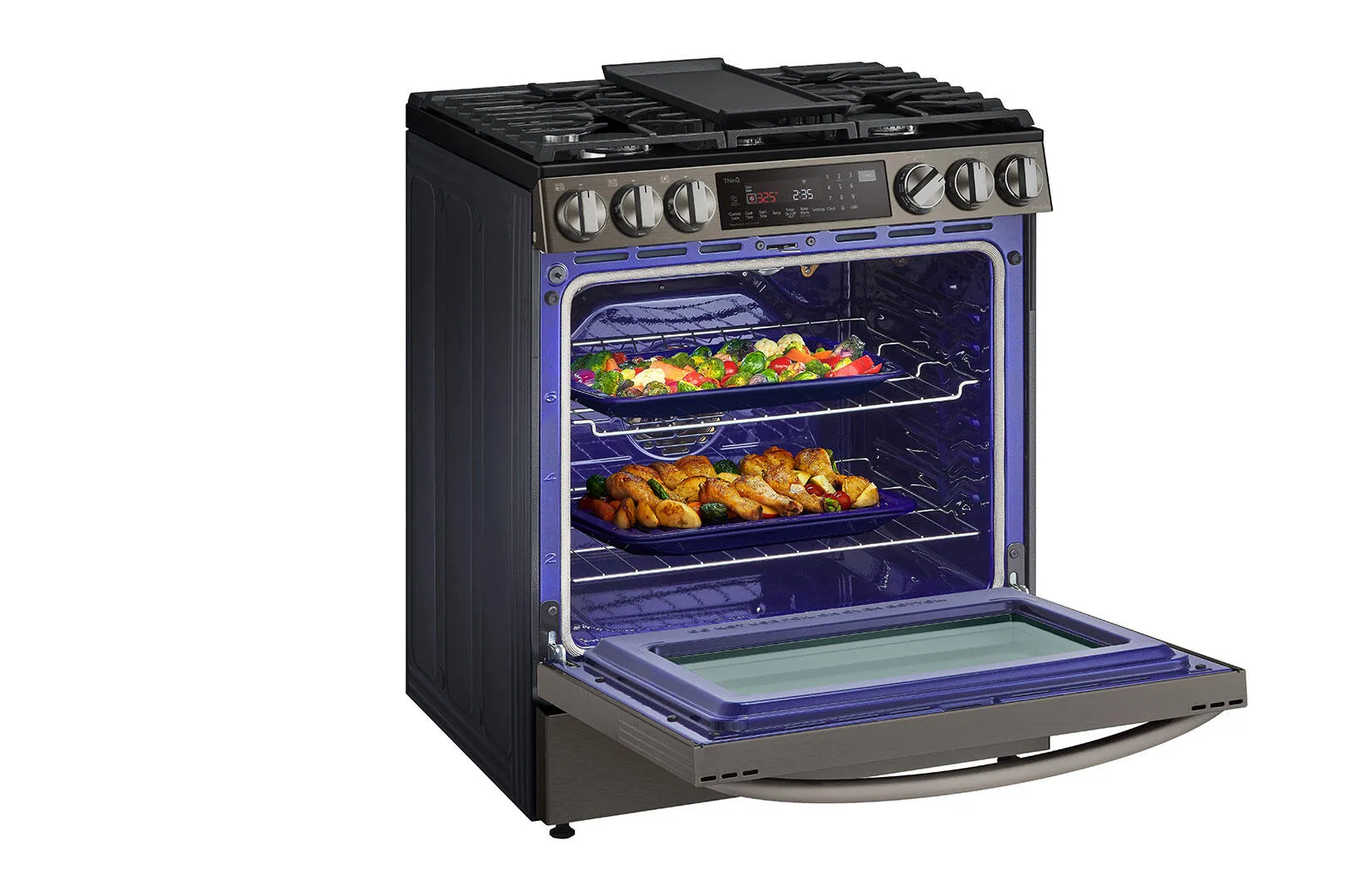 Lg LSGL6335D 6.3 Cu Ft. Smart Wi-Fi Enabled Probake Convection Instaview Gas Slide-In Range With Air Fry