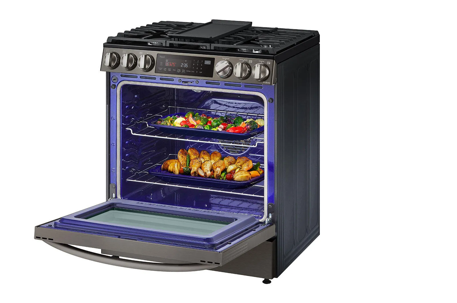 Lg LSGL6335D 6.3 Cu Ft. Smart Wi-Fi Enabled Probake Convection Instaview Gas Slide-In Range With Air Fry