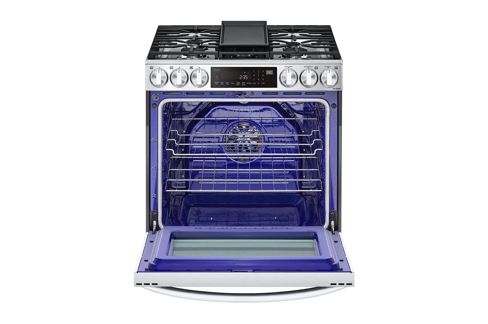Lg LSGL6335F 6.3 Cu Ft. Smart Wi-Fi Enabled Probake Convection Instaview Gas Slide-In Range With Air Fry